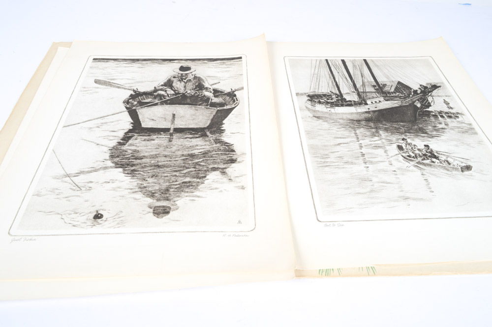 1956 Brown & Bigelow "Memorial Portfolio of Etchings by R. H. Palenske"