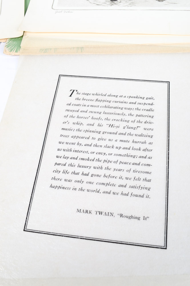 1956 Brown & Bigelow "Memorial Portfolio of Etchings by R. H. Palenske"