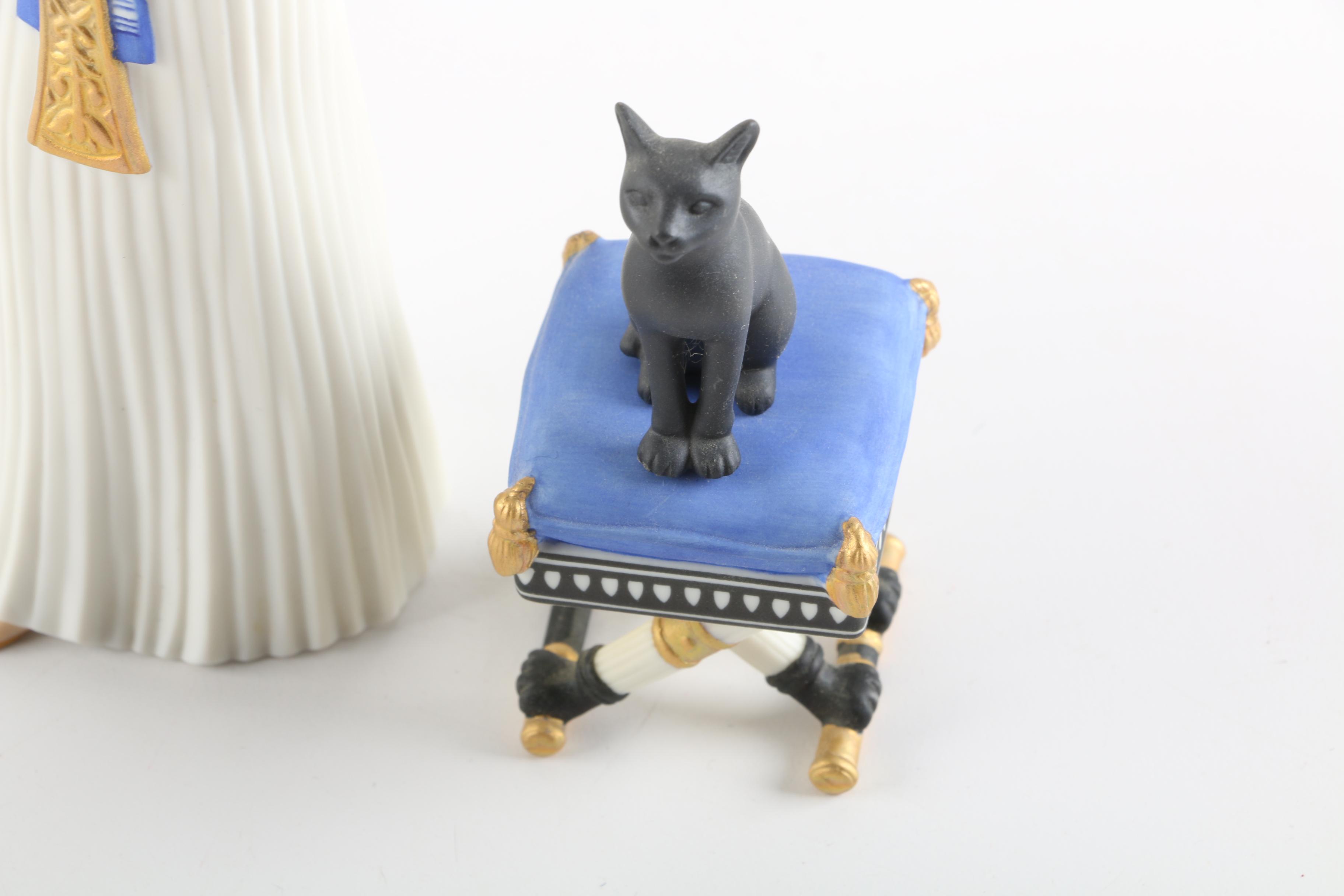 1990 Lenox The Legendary Princesses "Cleopatra" and Cat