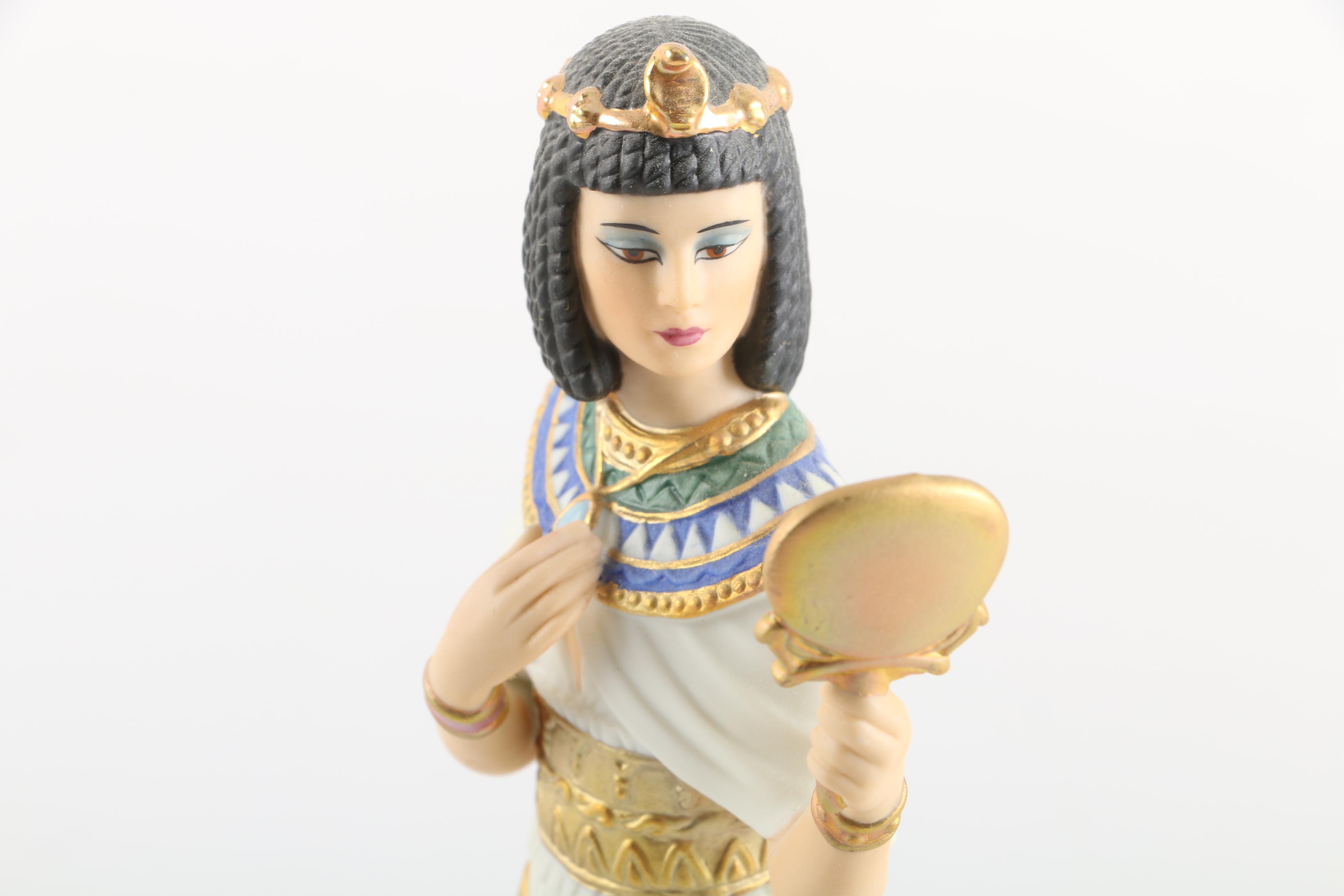 1990 Lenox The Legendary Princesses "Cleopatra" and Cat