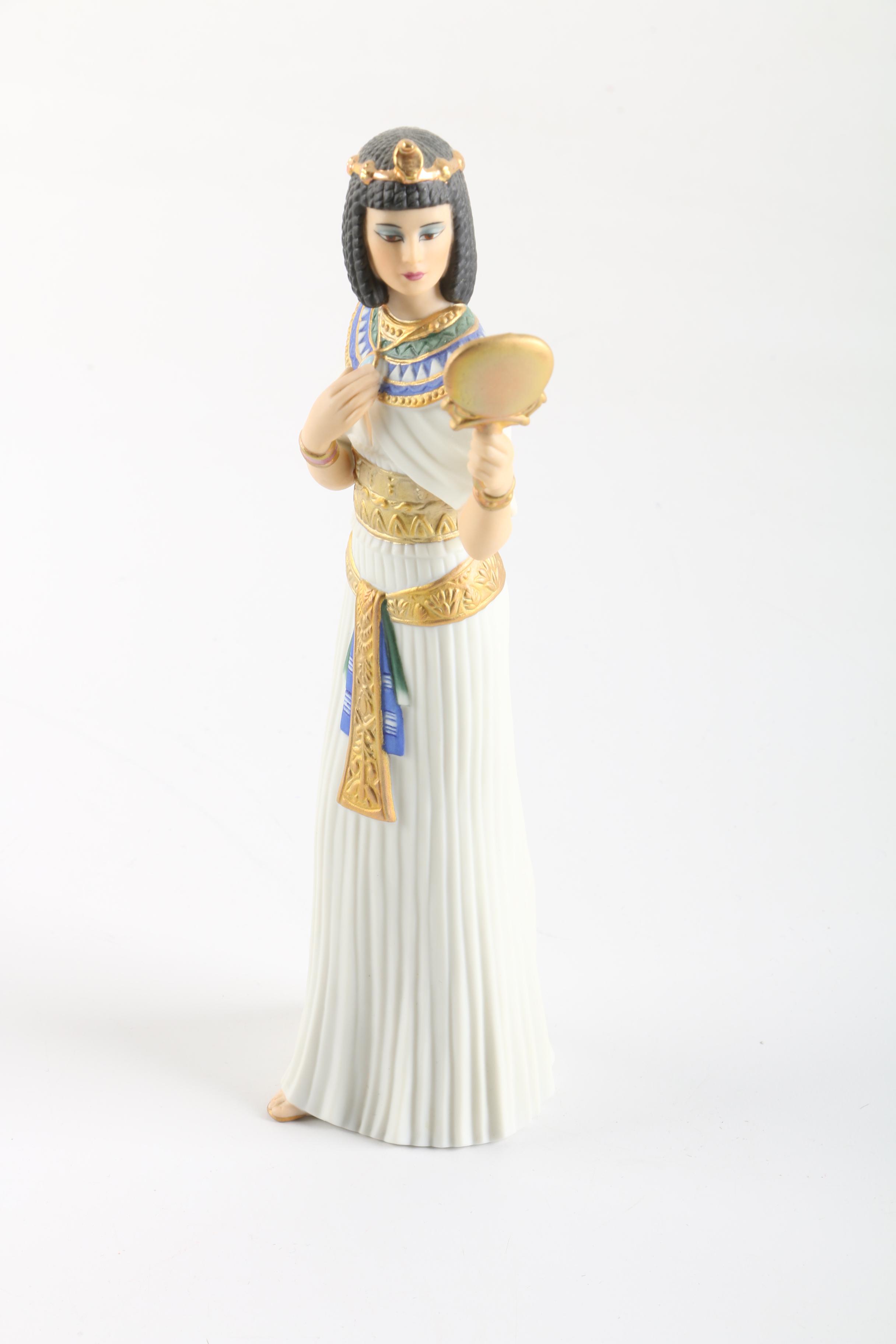 1990 Lenox The Legendary Princesses "Cleopatra" and Cat