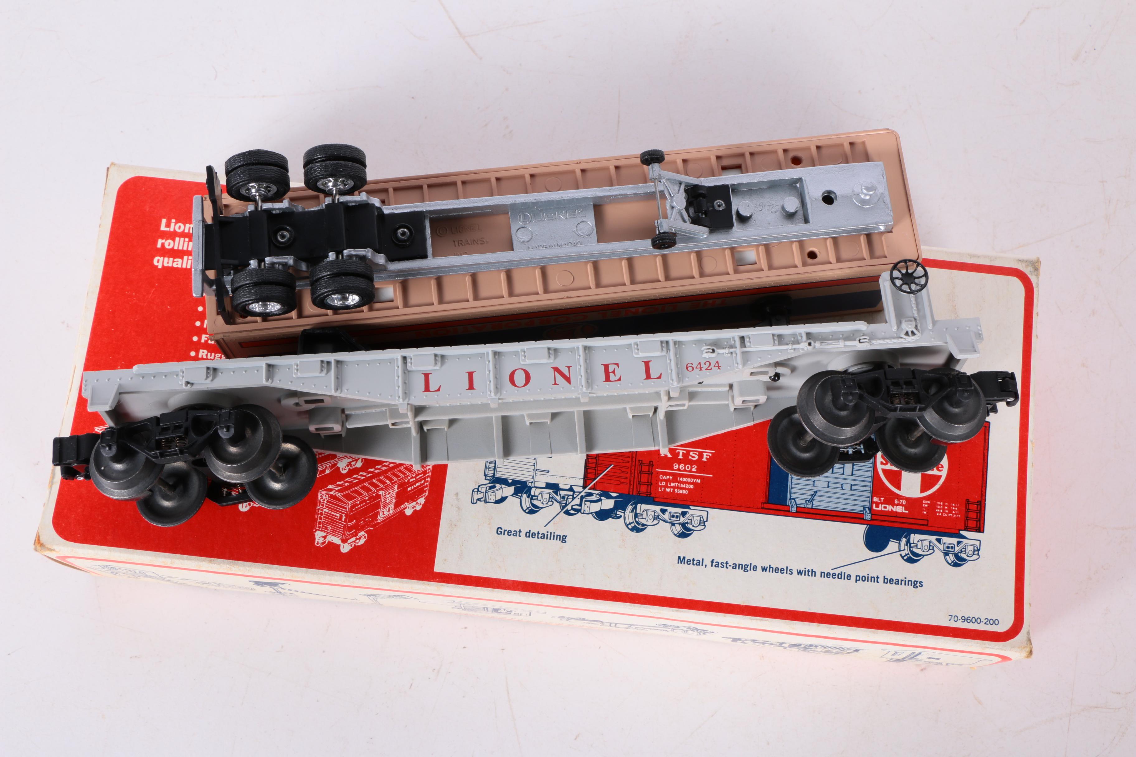 Lionel Train Cars Including Maxi-Stack Flat Cars