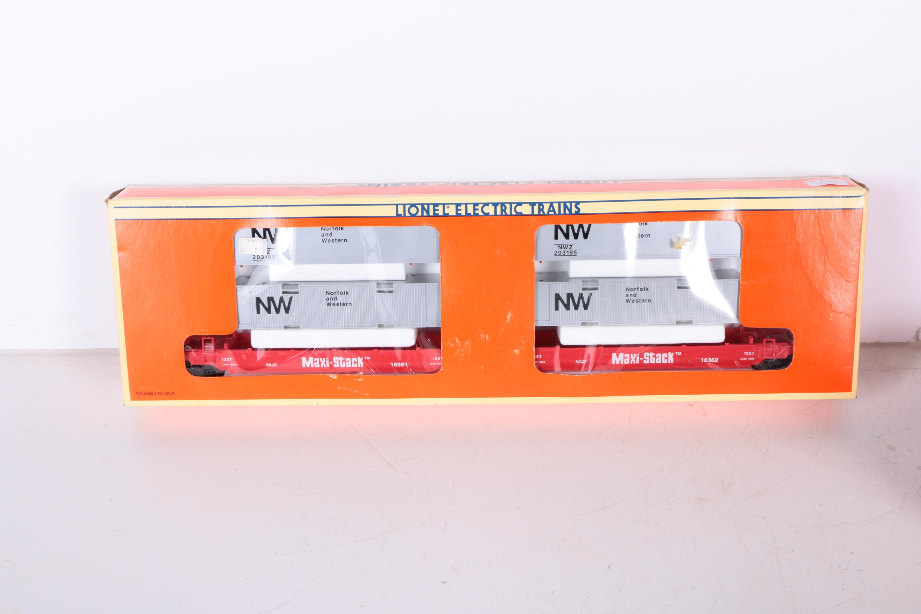 Lionel Train Cars Including Maxi-Stack Flat Cars