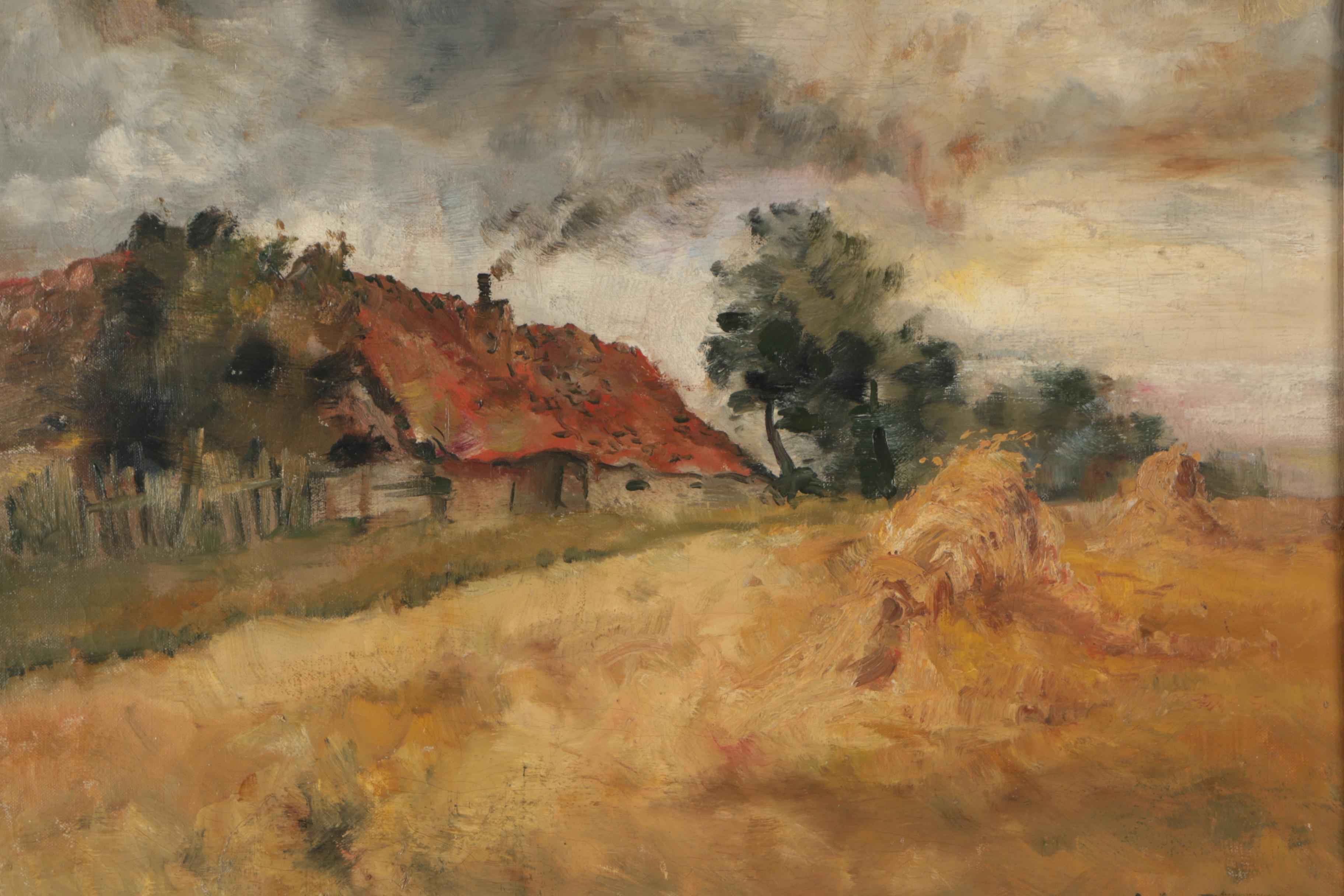 Oil Painting of Pastoral Landscape