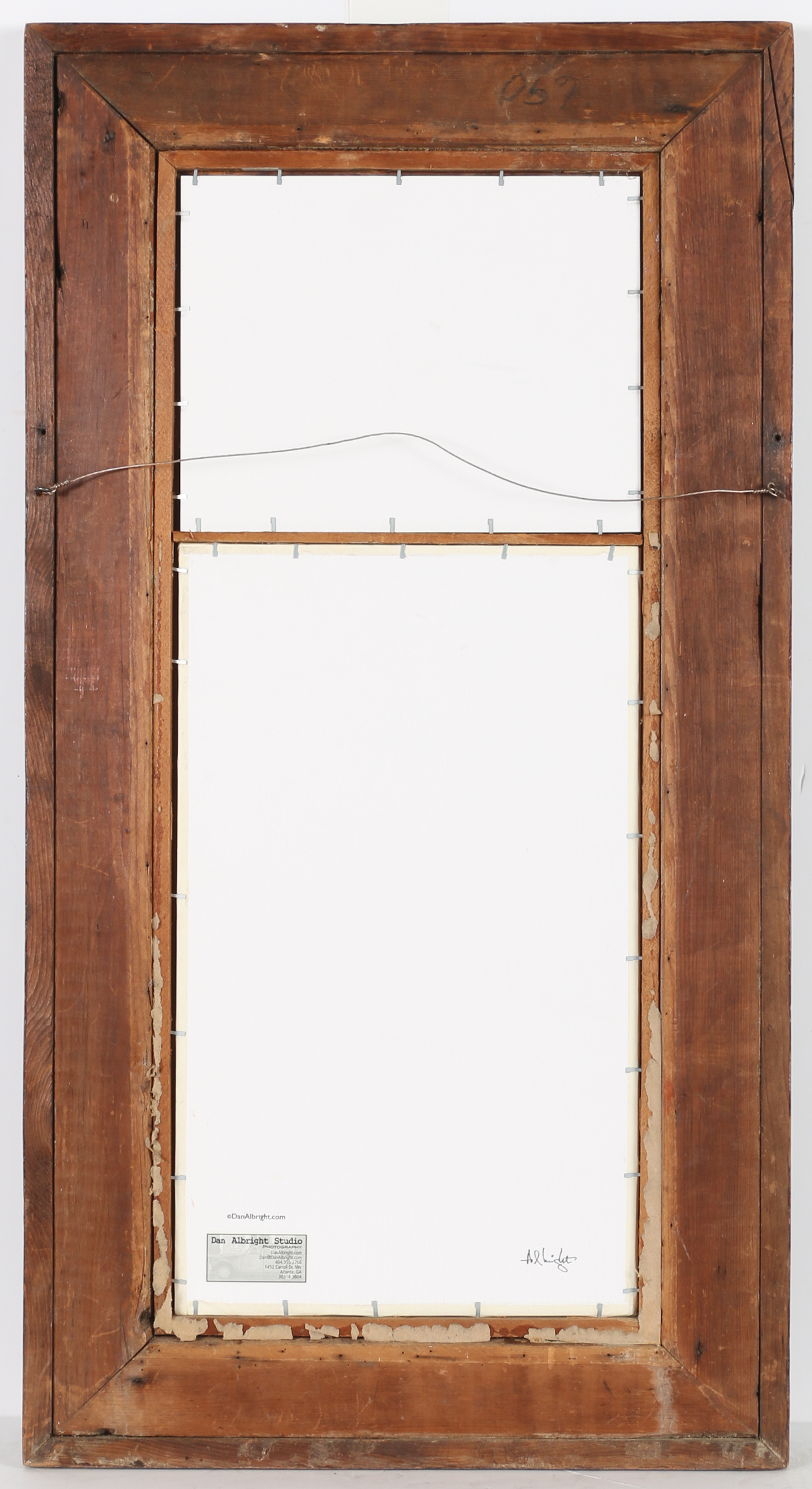 Dan Albright Boat Giclée with Mirror in a Wood Frame