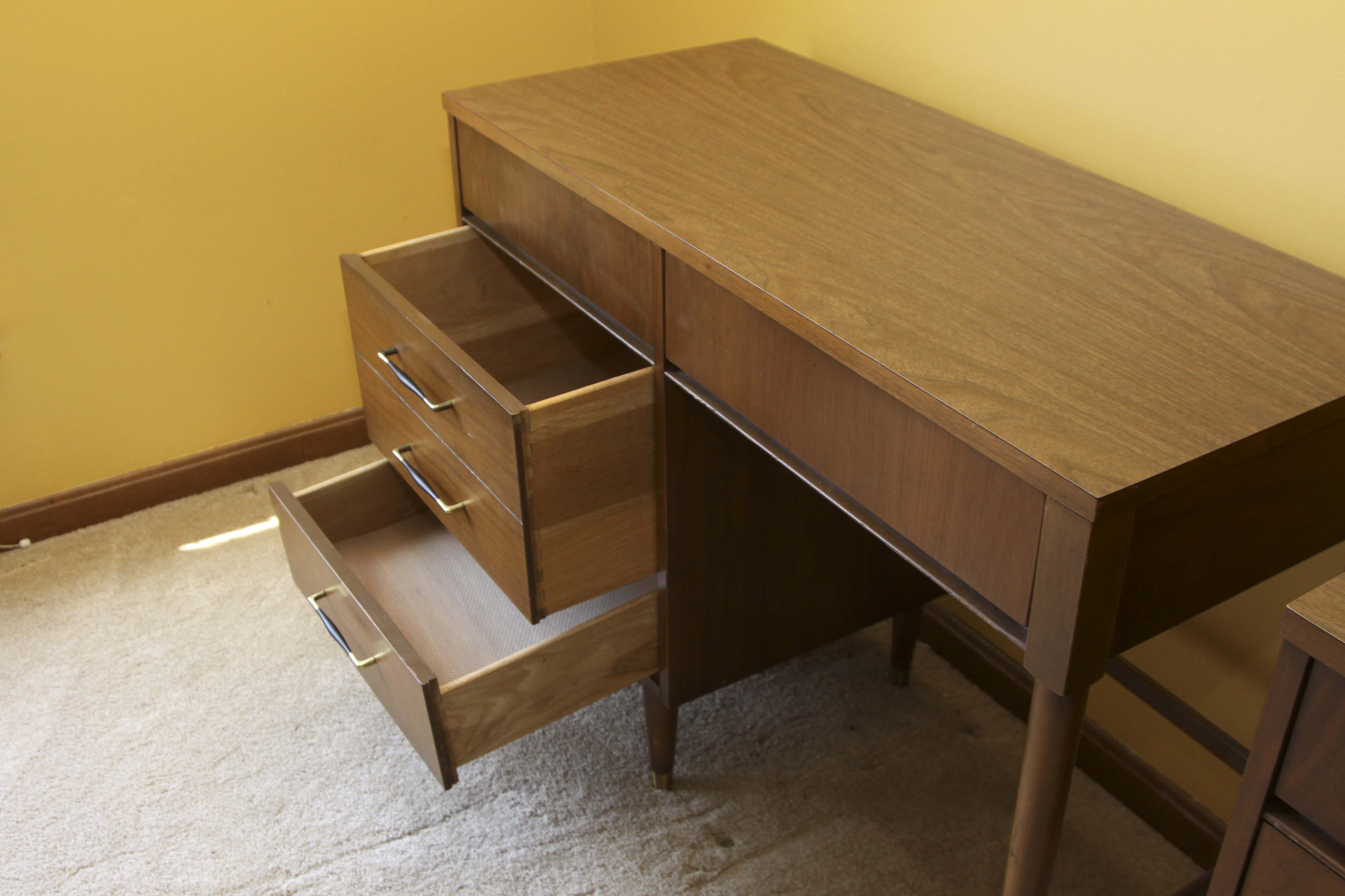 Mid Century Modern Walnut Desk