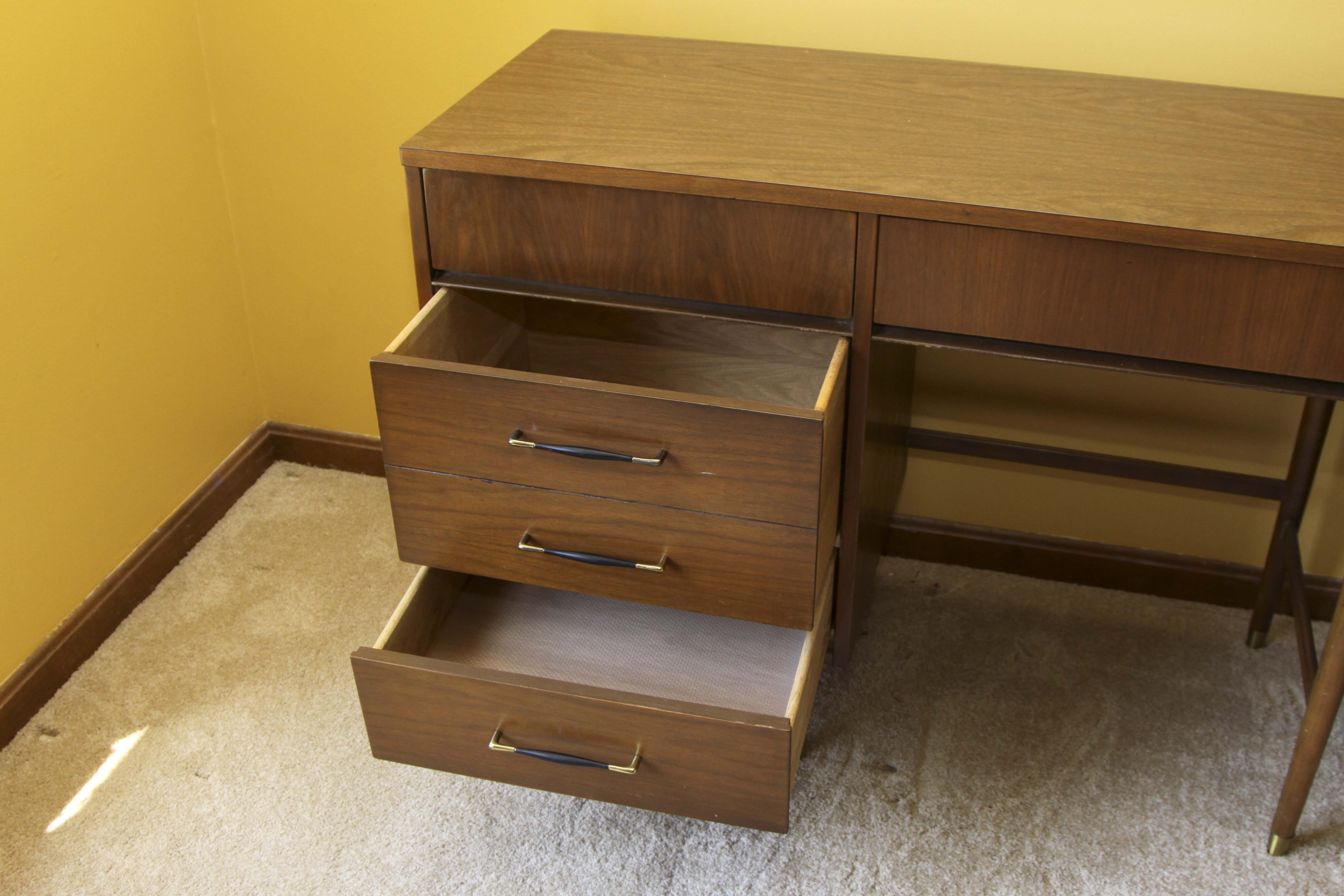 Mid Century Modern Walnut Desk