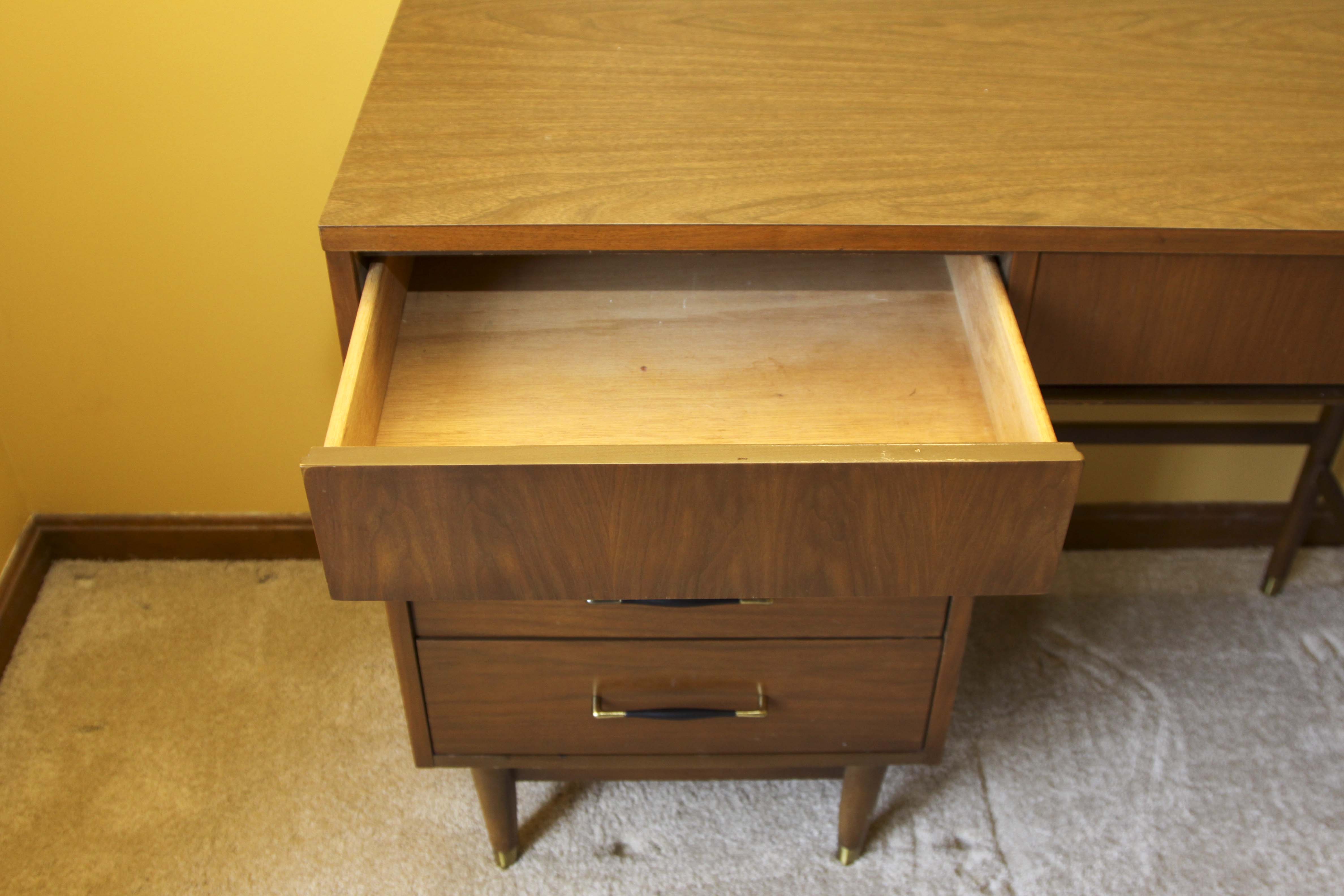 Mid Century Modern Walnut Desk