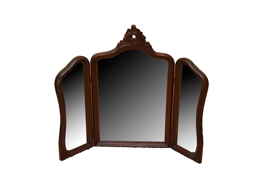 Victorian Style Tri Fold Mirror