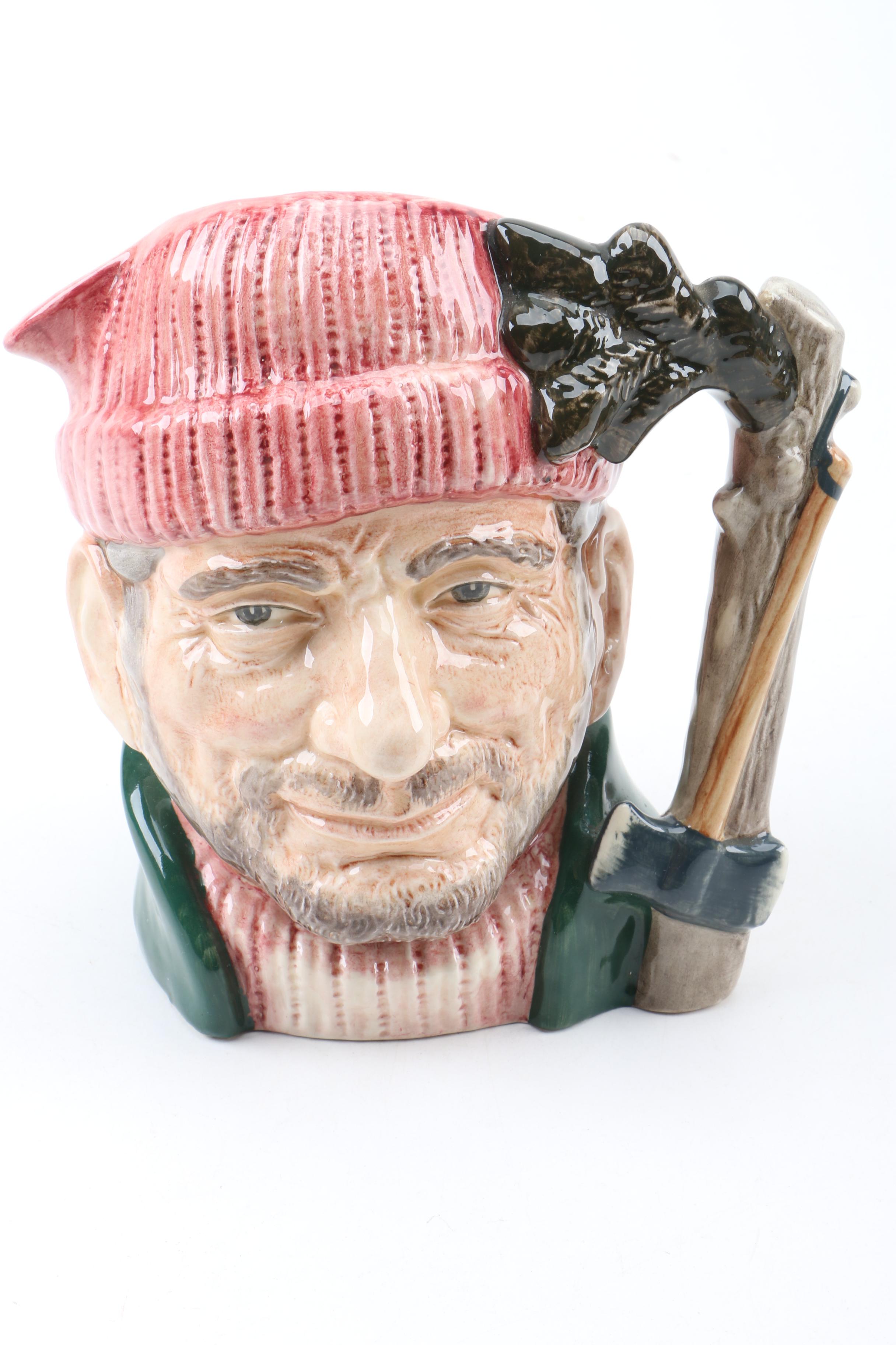 Vintage Royal Doulton "Lumberjack" Toby Character Jugs 1966