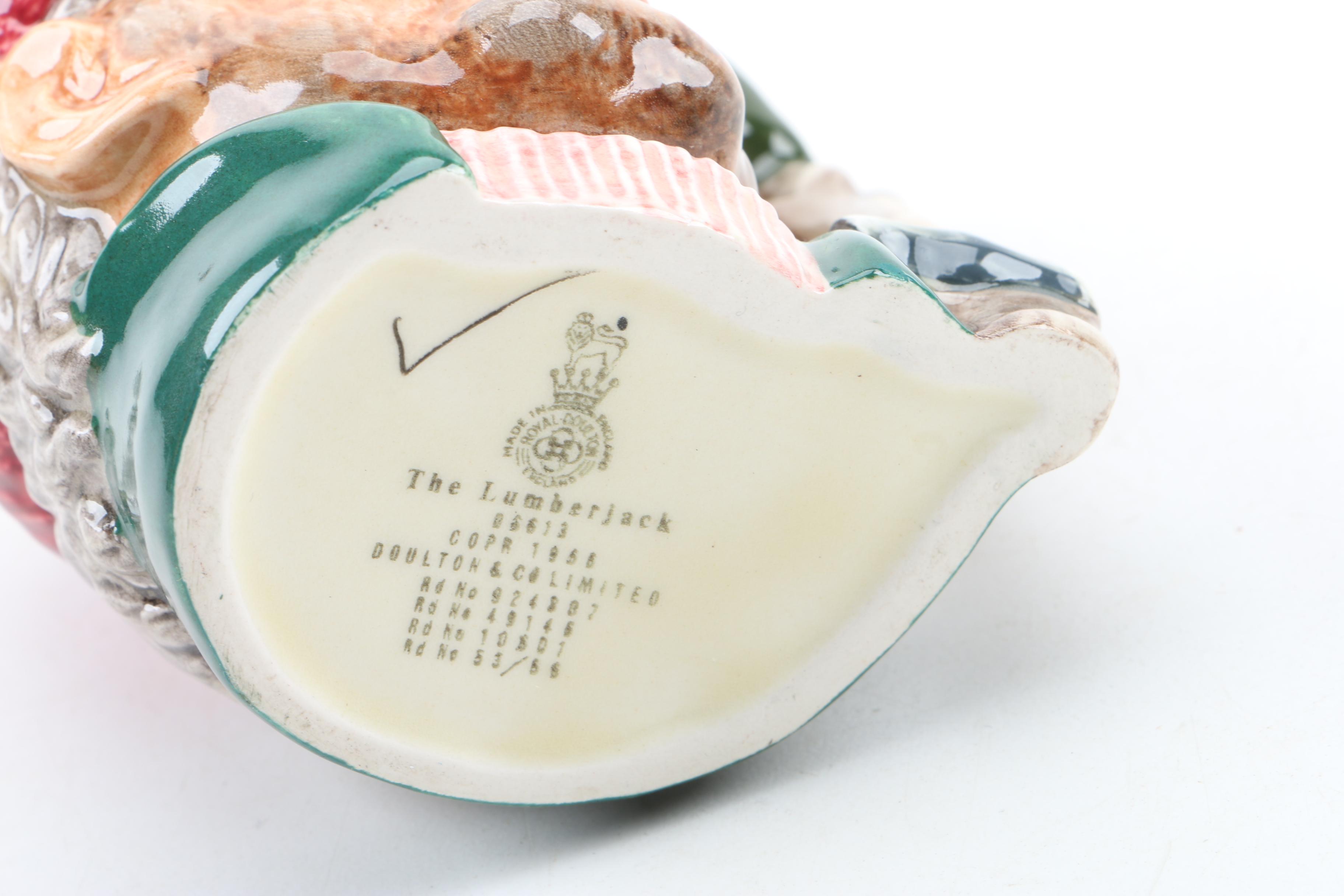 Vintage Royal Doulton "Lumberjack" Toby Character Jugs 1966