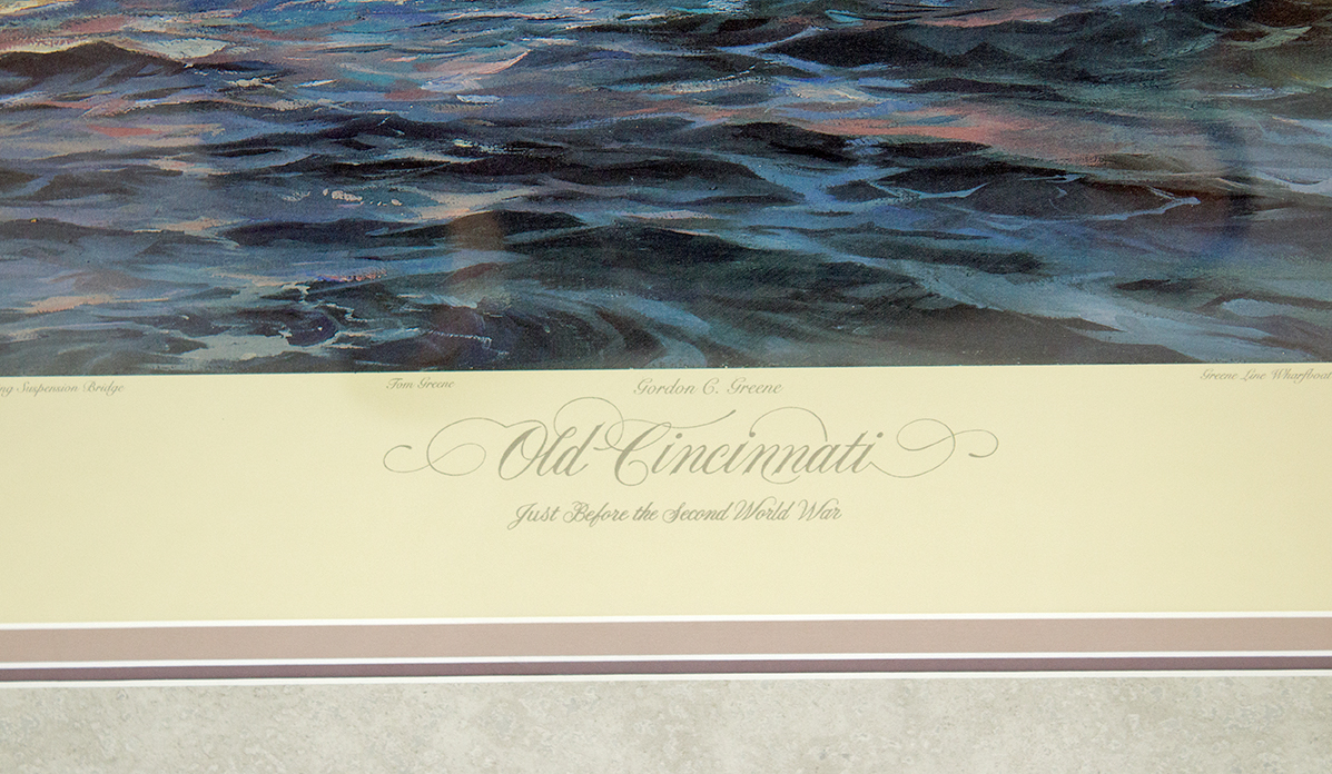 Michael Blaser Signed "Old Cincinnati" Limited Edition Offset Lithograph