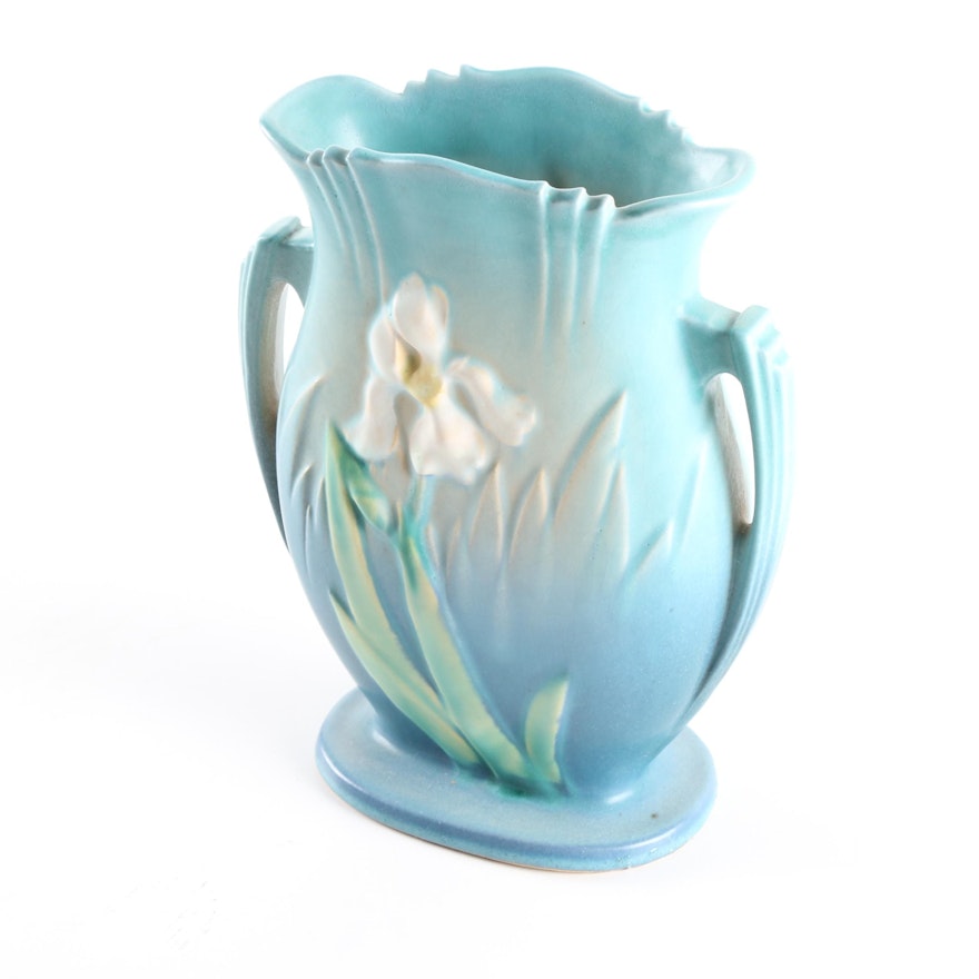 Roseville Pottery "Iris" Pillow Vase