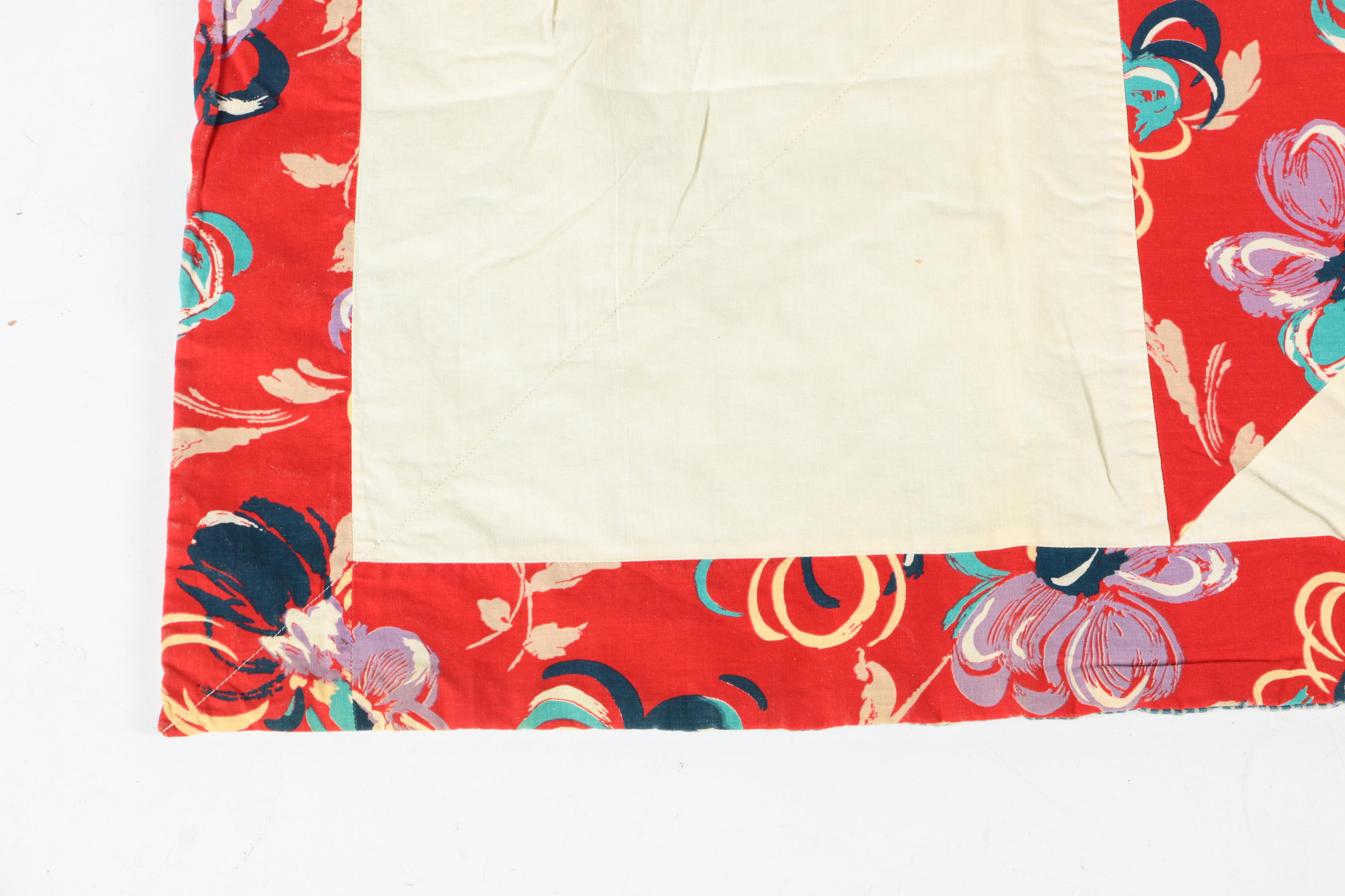 Vintage Machine Sewn "Eight Point Star" Quilt