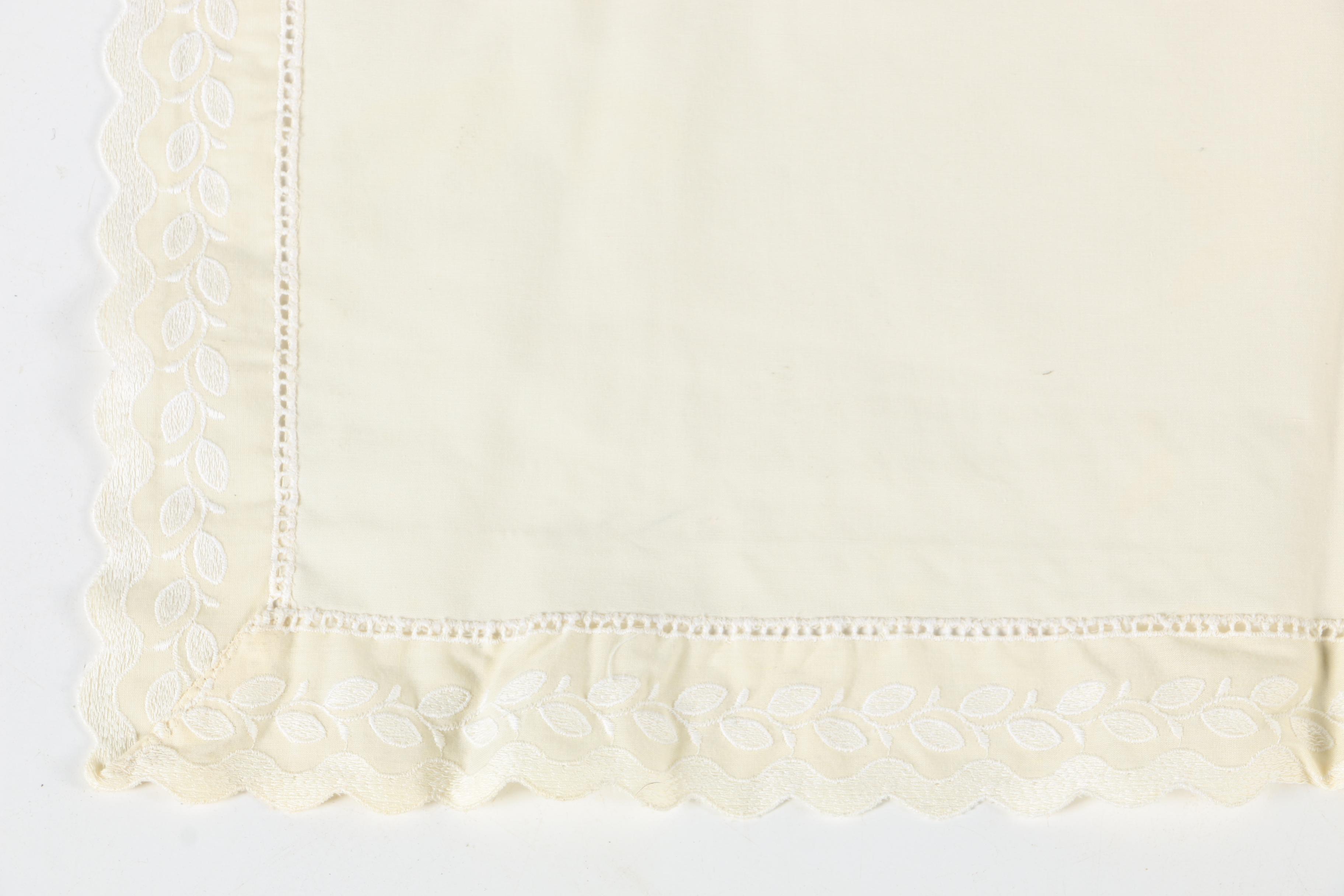 Embroidered Cotton Table Linens