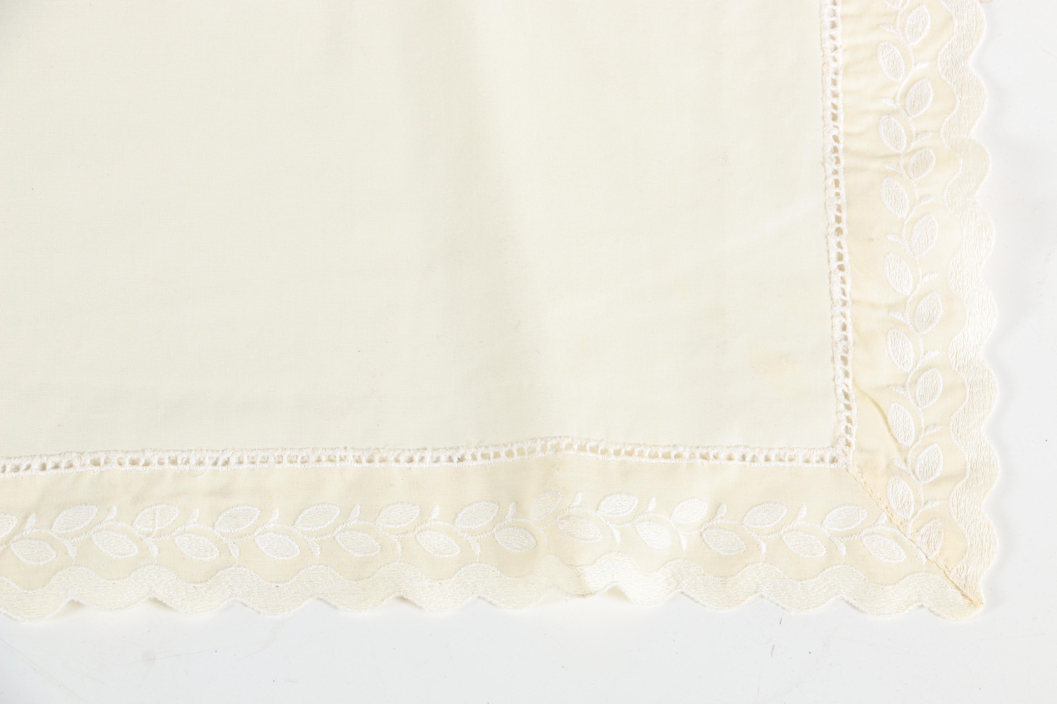 Embroidered Cotton Table Linens