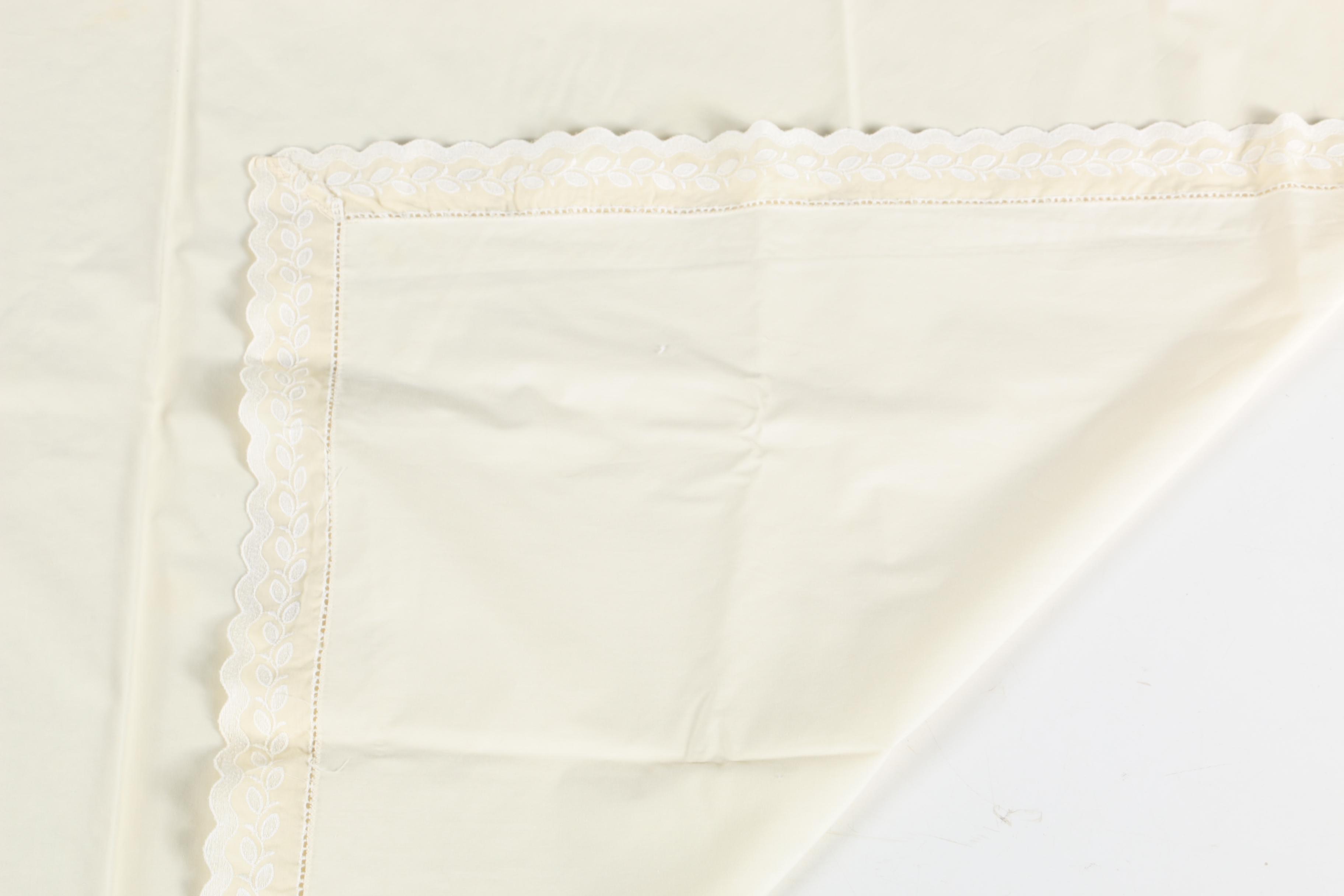 Embroidered Cotton Table Linens