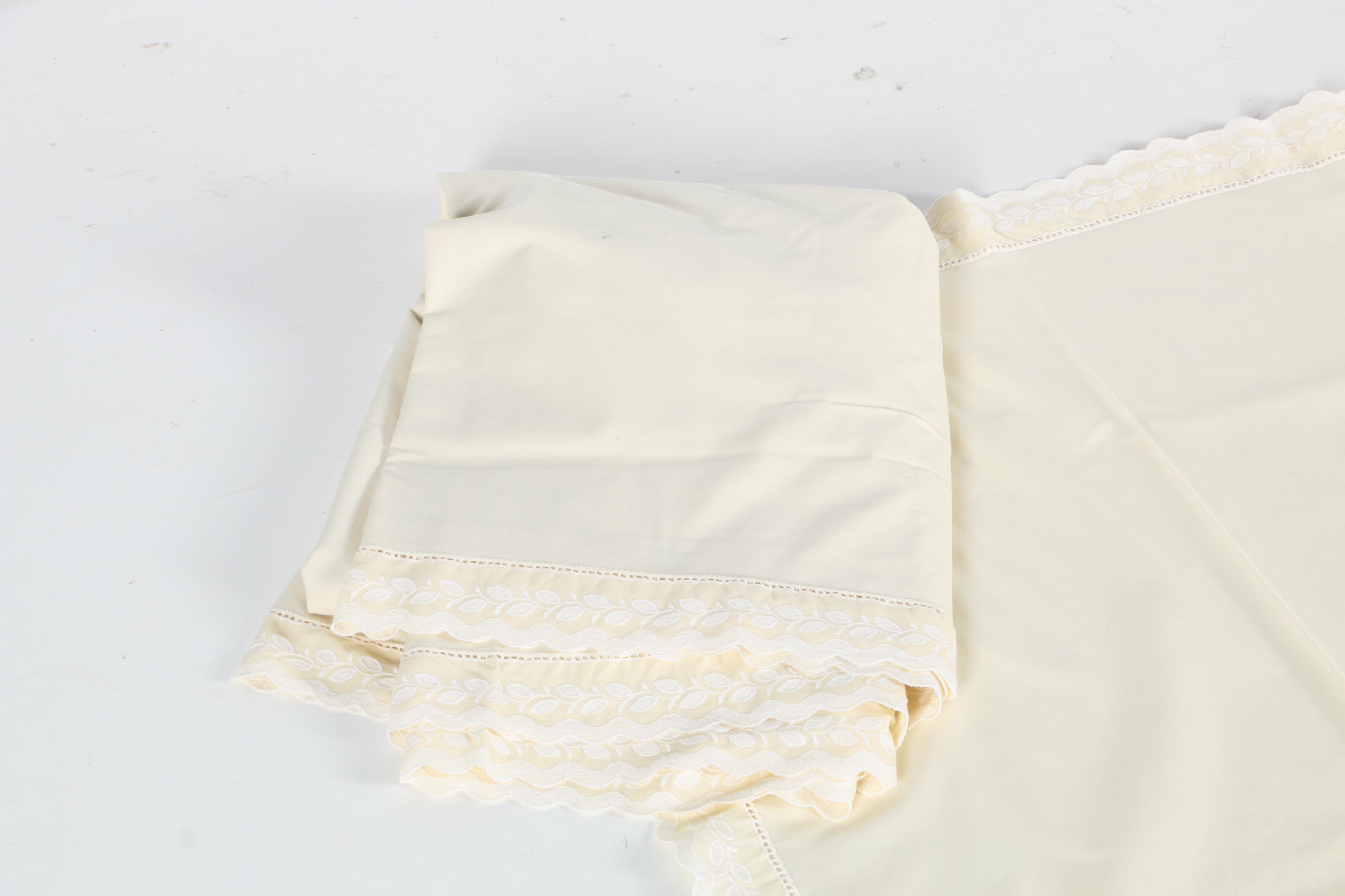 Embroidered Cotton Table Linens