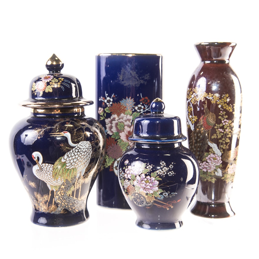 Petite Japanese Vases and Ginger Jars