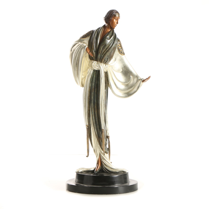 Erté Patinated Bronze Sculpture "Belle de Nuit"