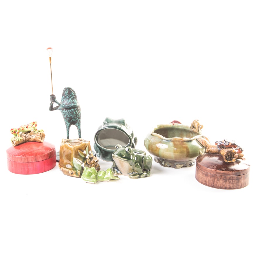 Frog Themed Pottery and Figurines