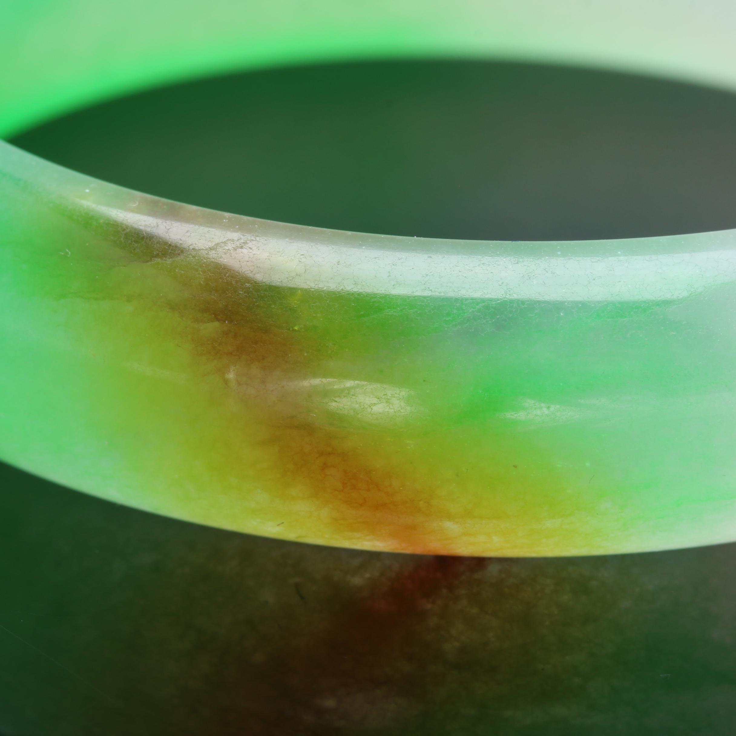Dyed Jadeite Bangle Bracelet