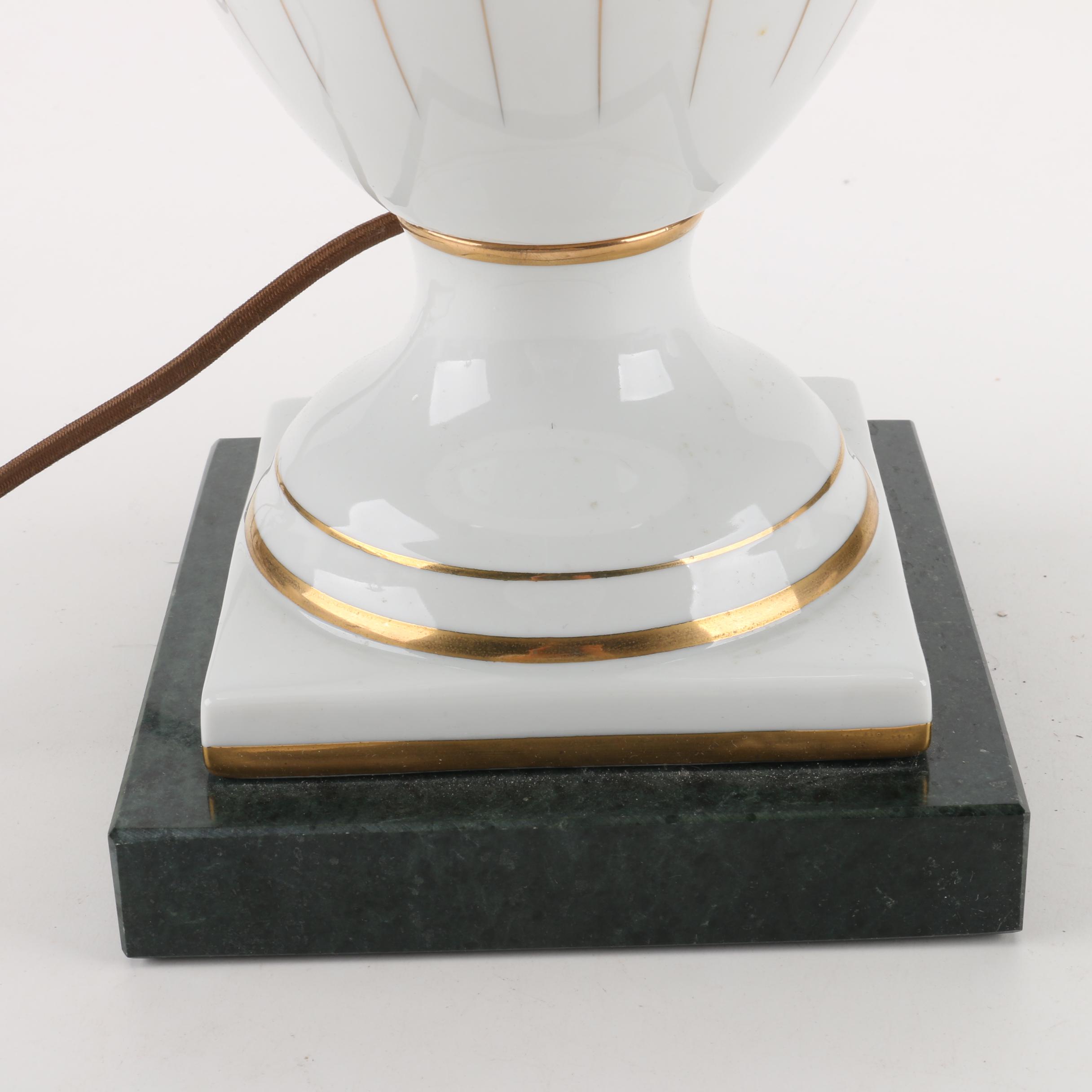 Vintage Grecian Urn Porcelain Table Lamp
