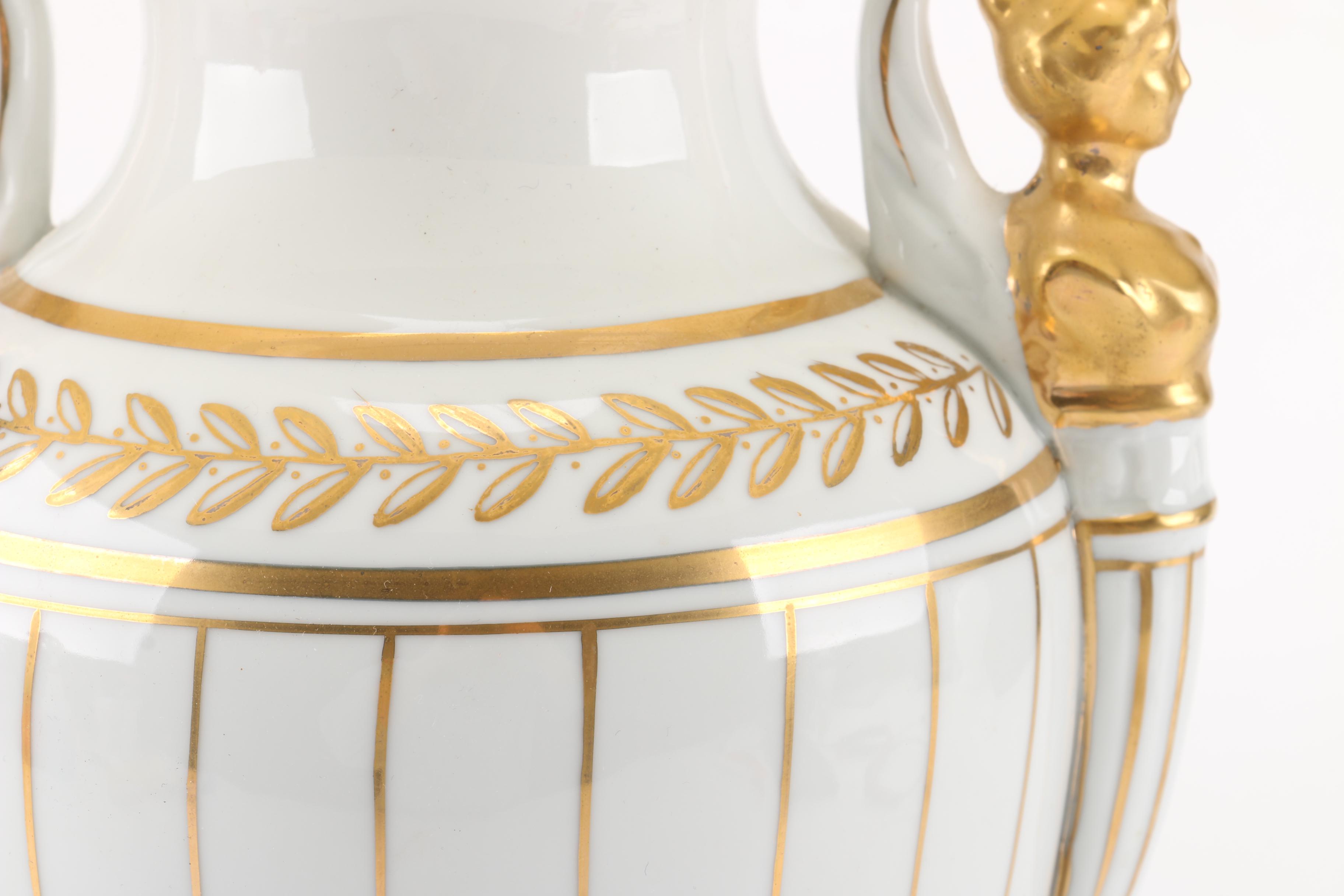 Vintage Grecian Urn Porcelain Table Lamp