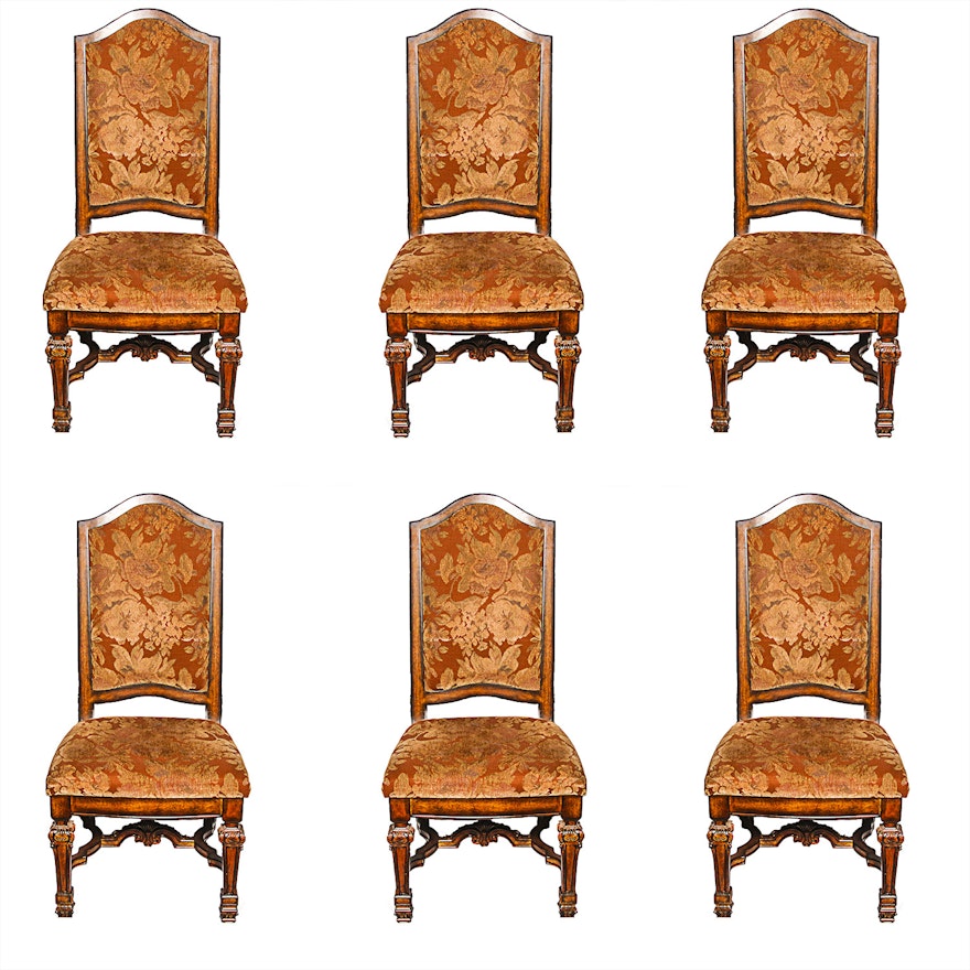 Set of Six Italian Regency Style Dining Chairs