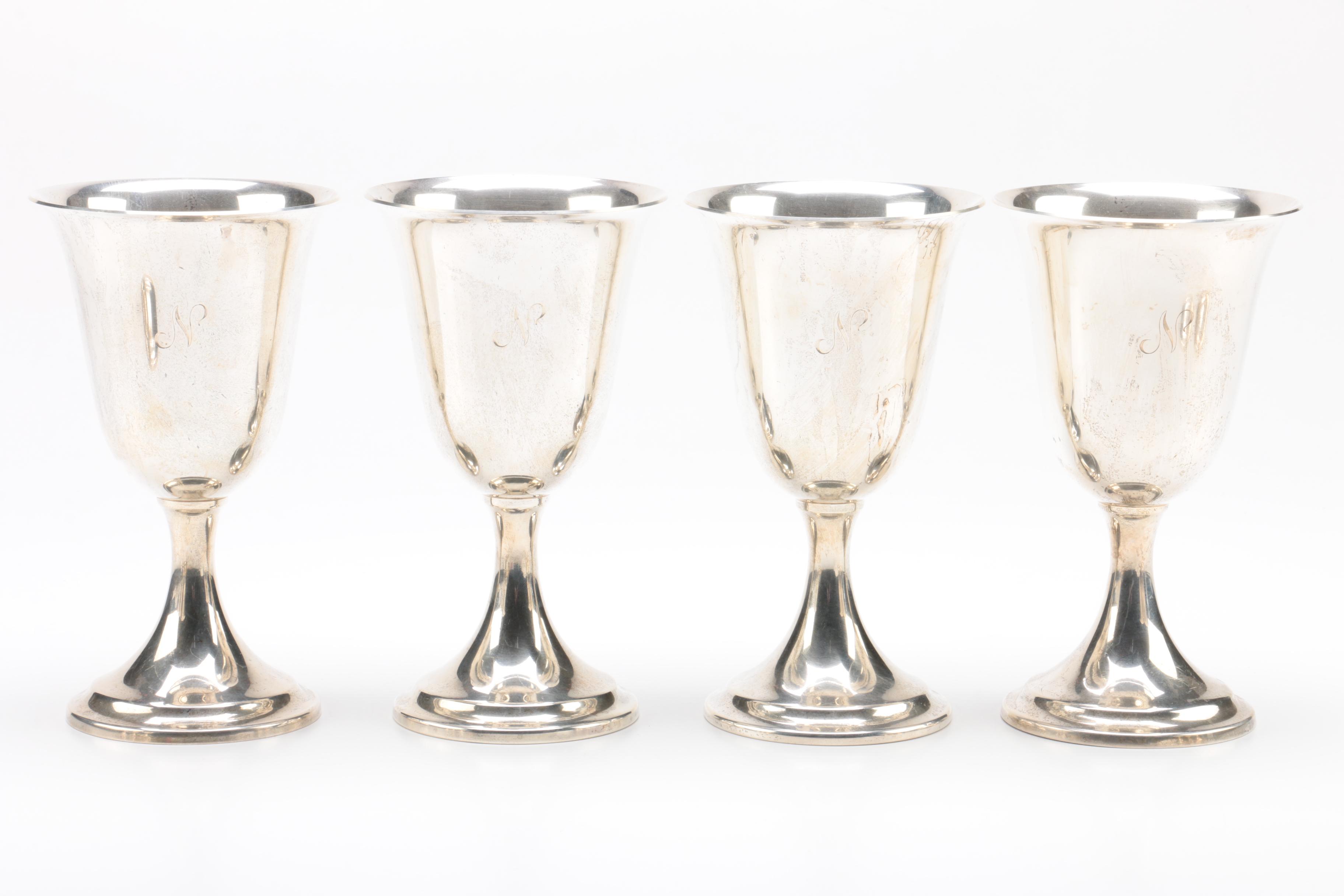 Dunkirk Silversmiths Sterling Silver Water Goblets