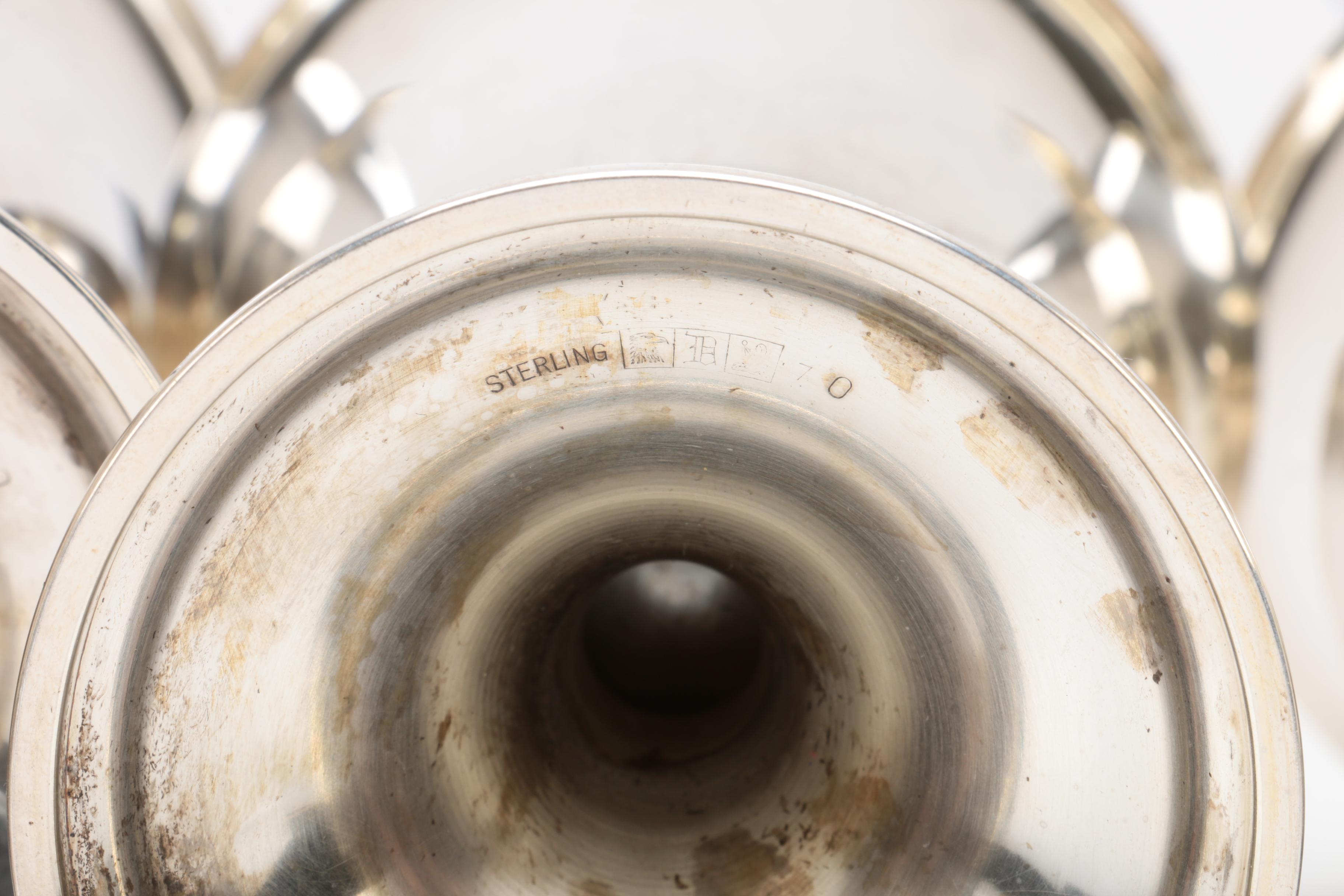 Dunkirk Silversmiths Sterling Silver Water Goblets