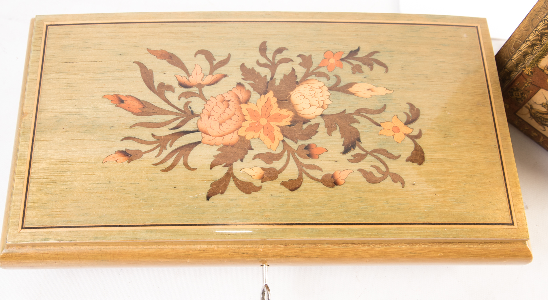 Wooden Italian Trinket Boxes Featuring Reuge Music Box