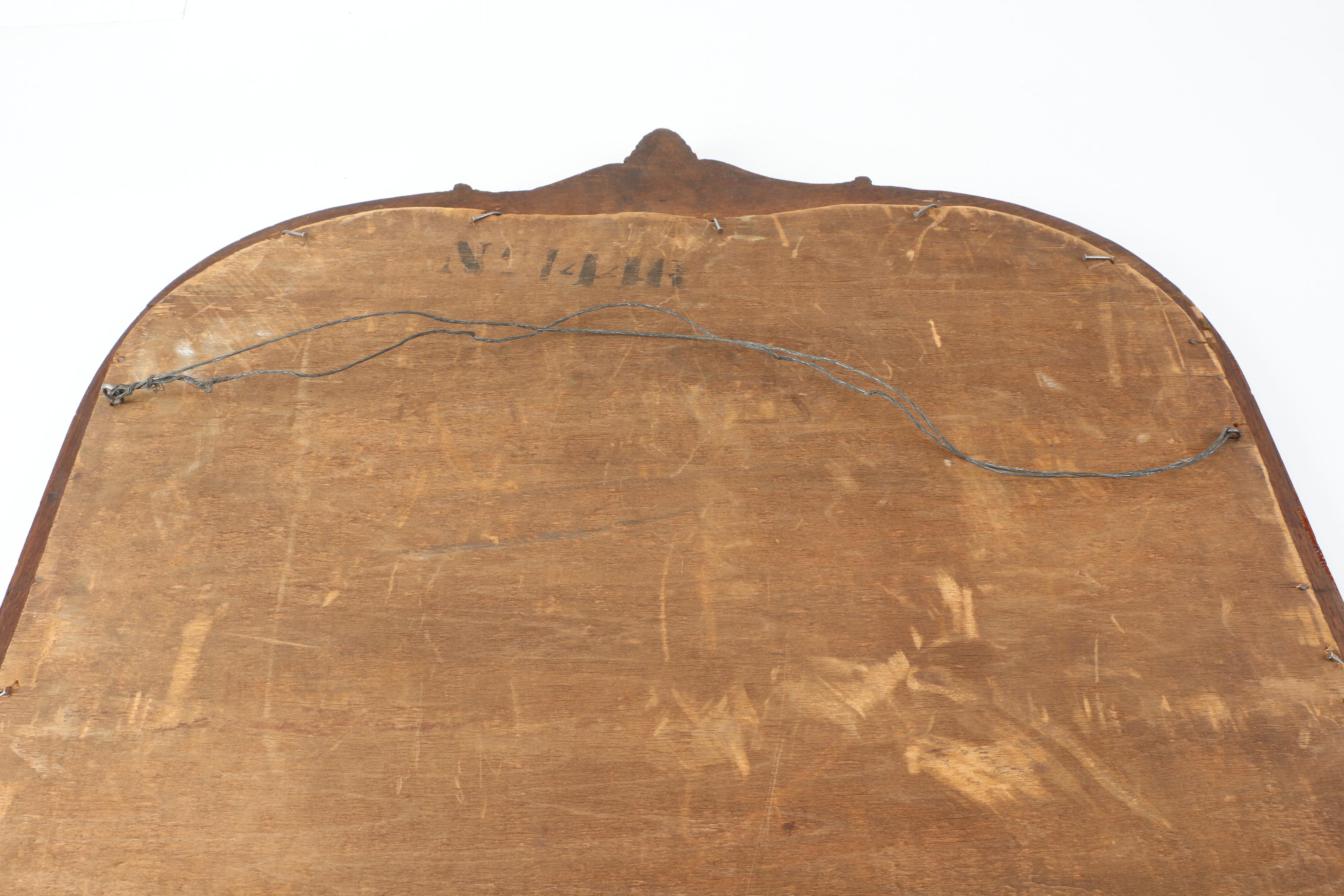 Antique Wood Framed Wall Mirror