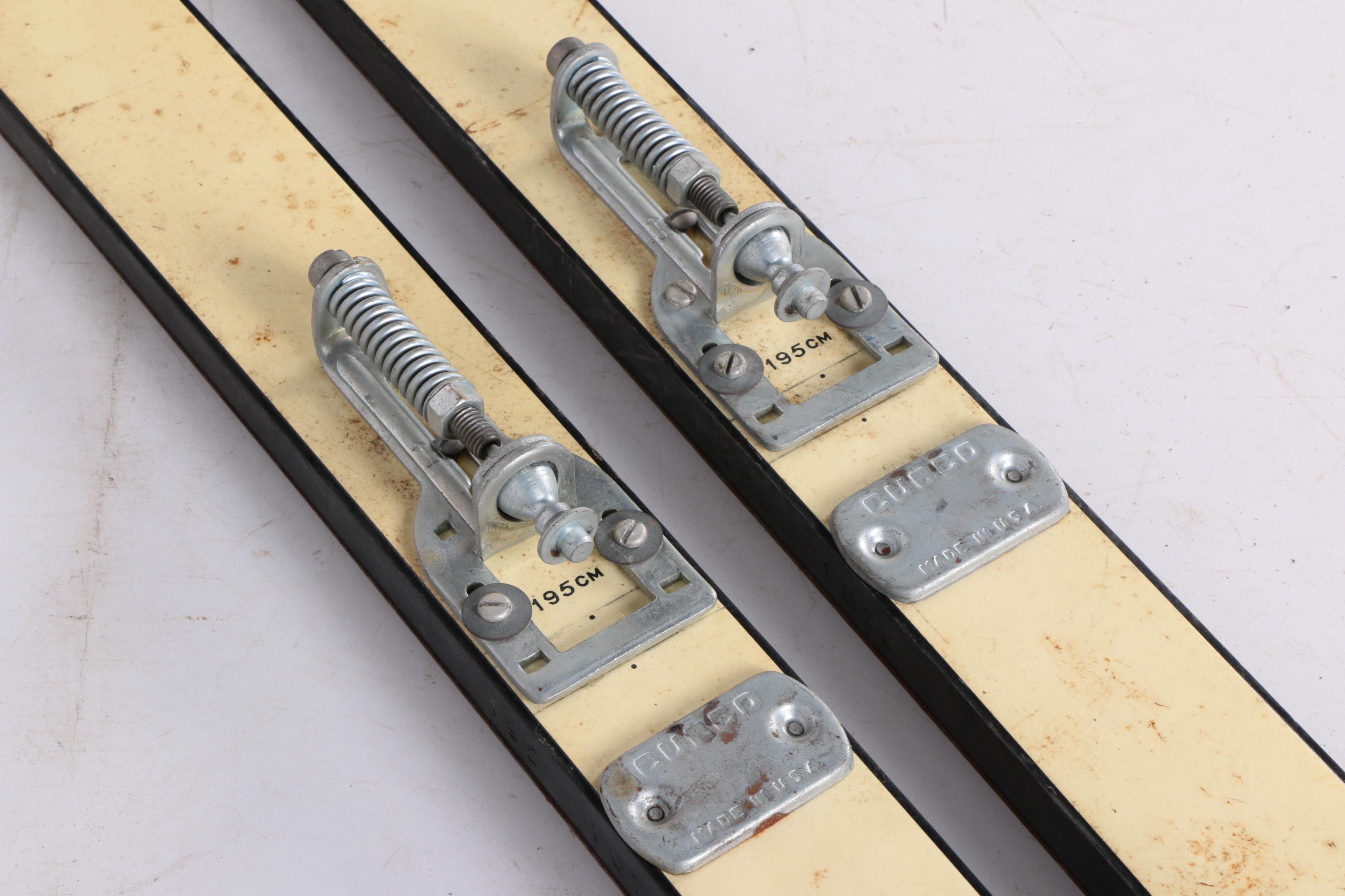 Vintage Hanover Alpine Skis with Poles