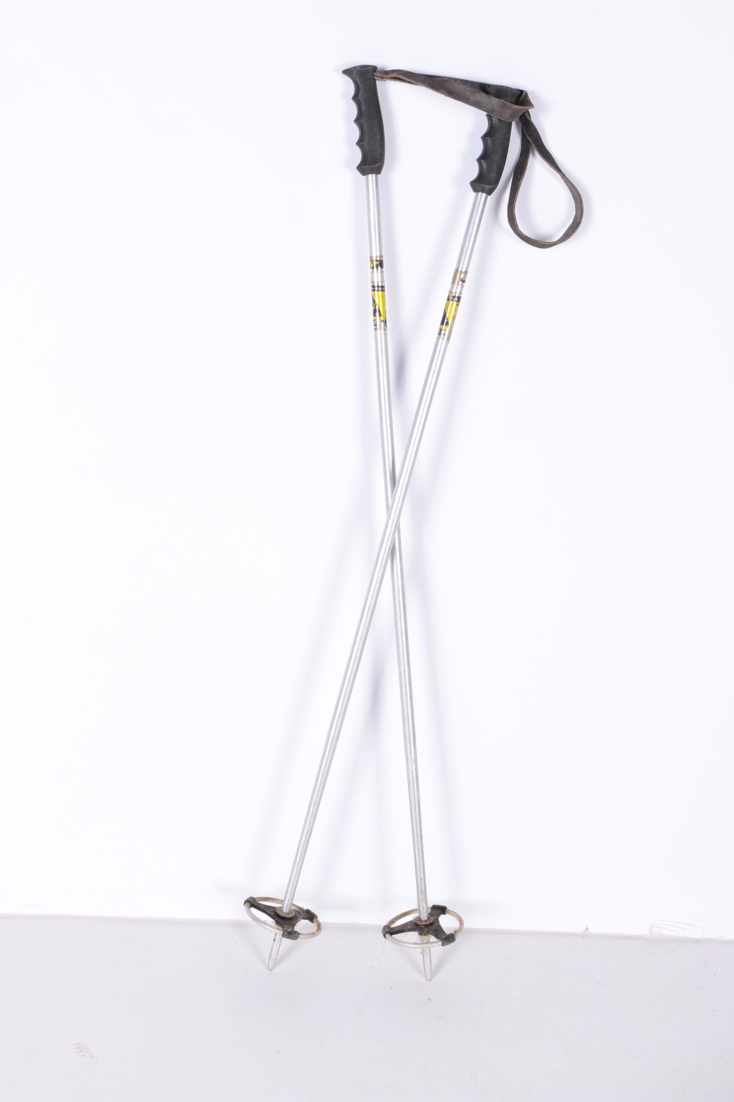 Vintage Hanover Alpine Skis with Poles