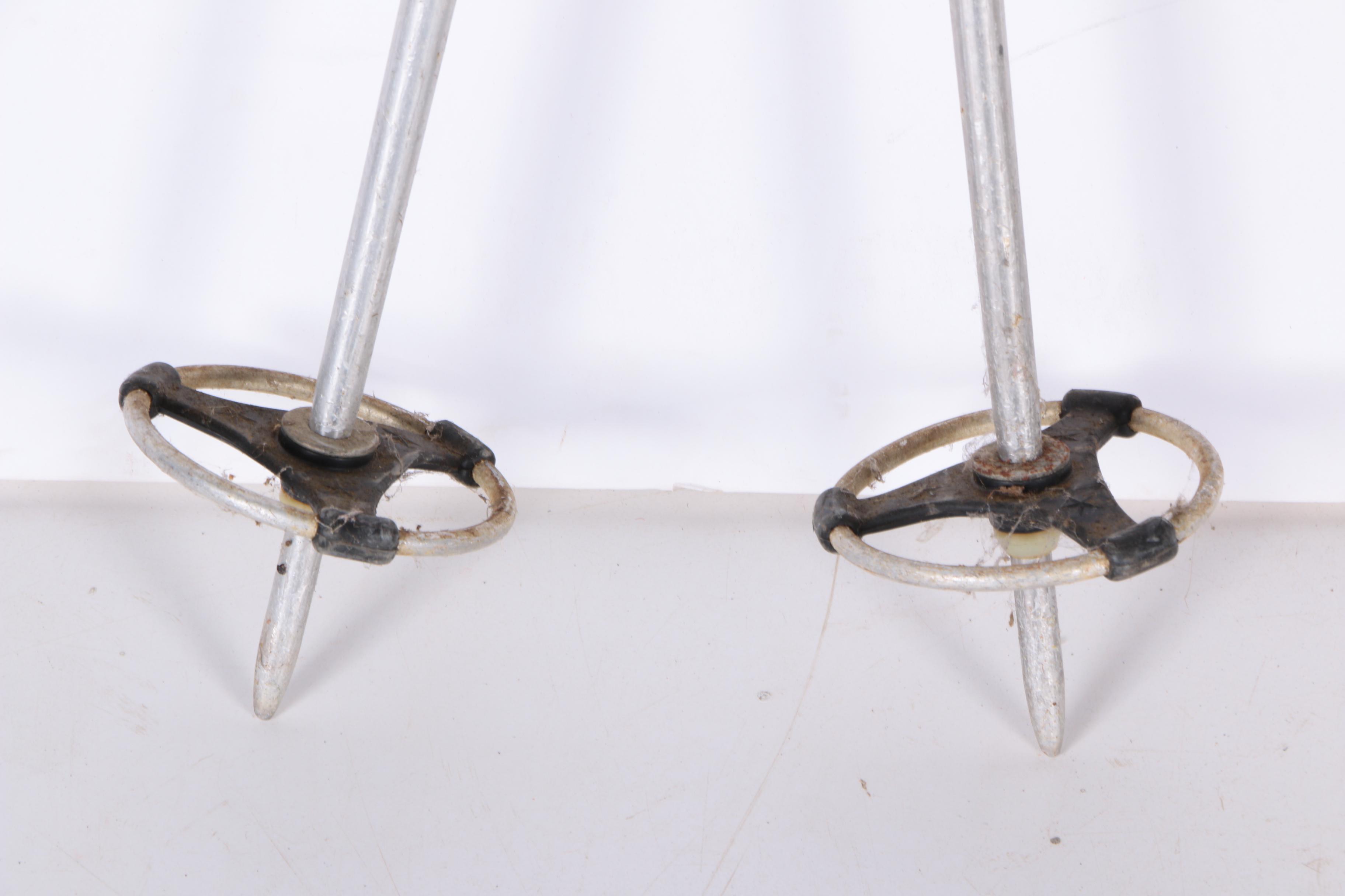 Vintage Hanover Alpine Skis with Poles