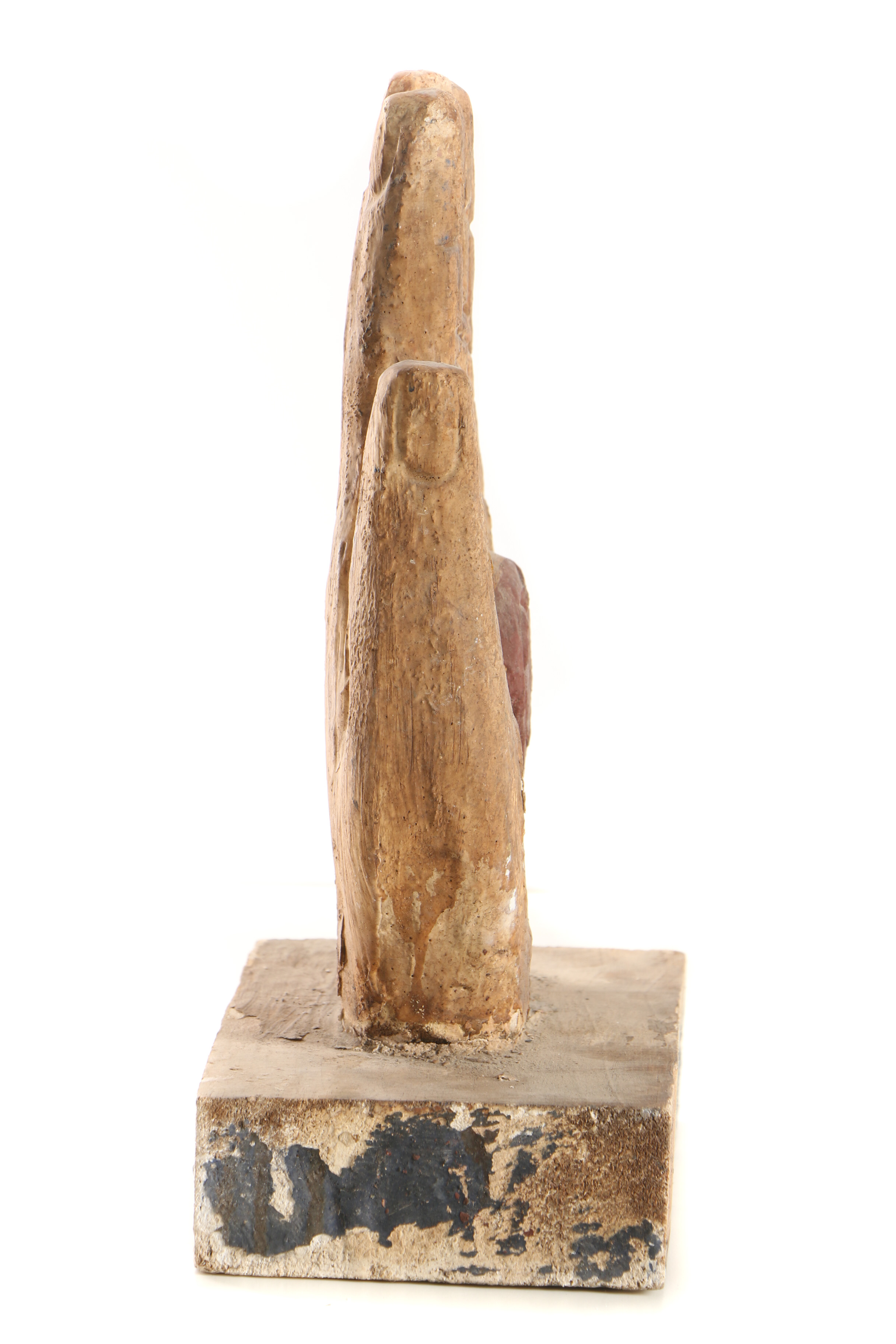 Folk Art Style Polychrome Sculpture of Hand with All Seeing Eye