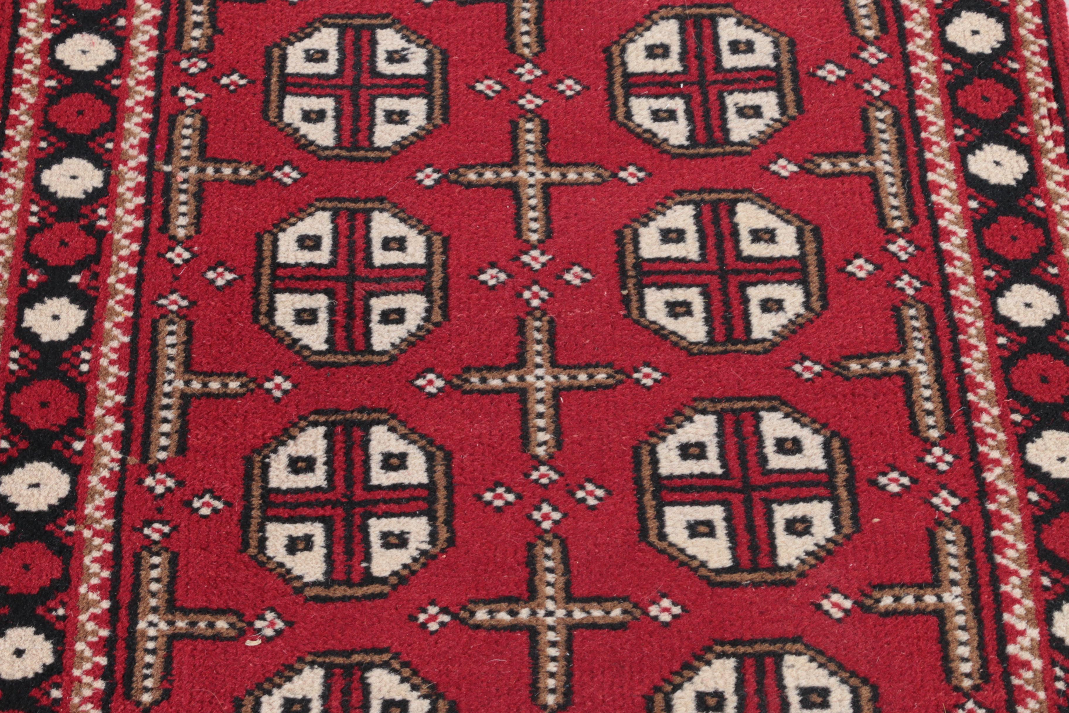 Hand-Knotted Indo-Persian Bokhara-Style Wool Palace or Stair Runner