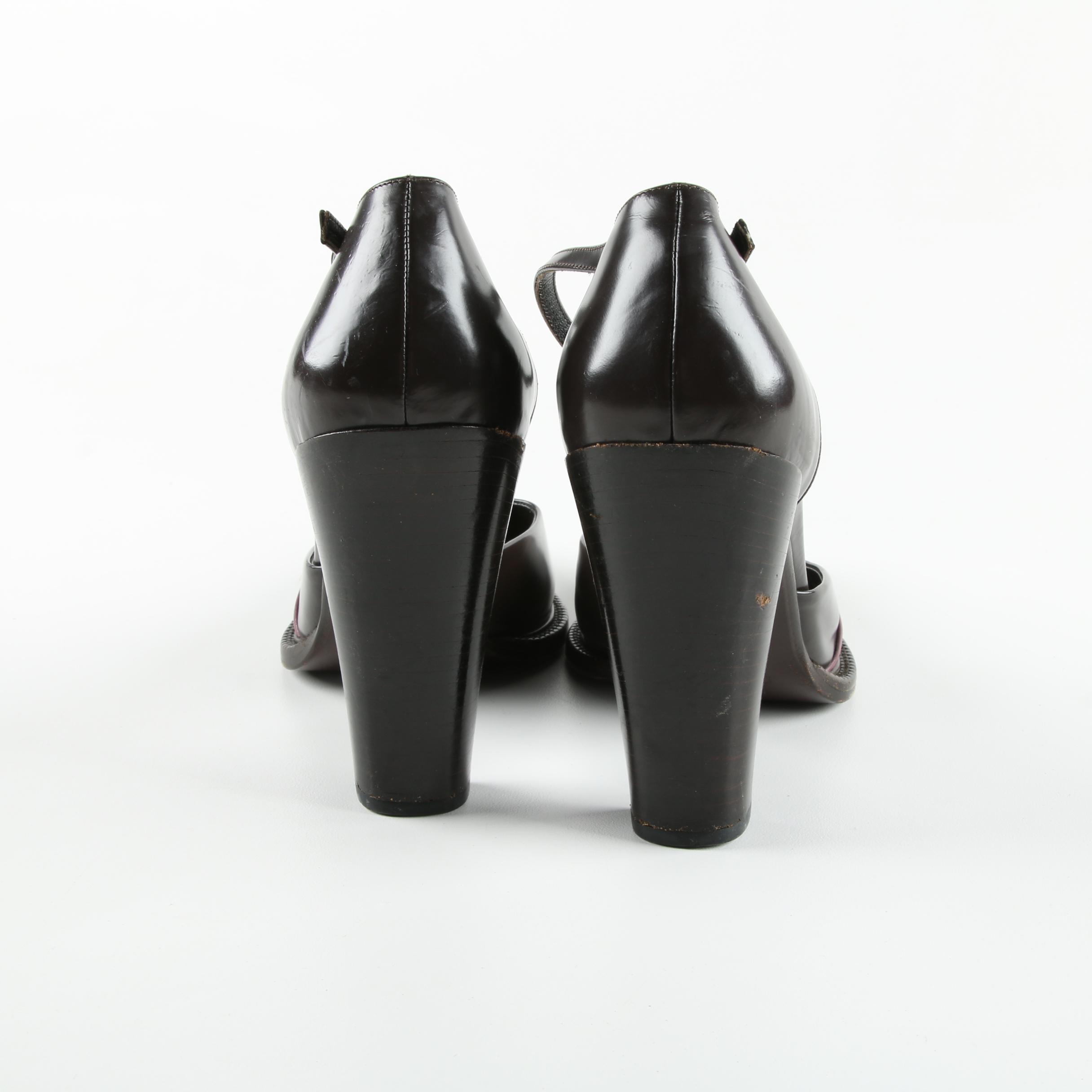 Prada Leather D'Orsay Pumps