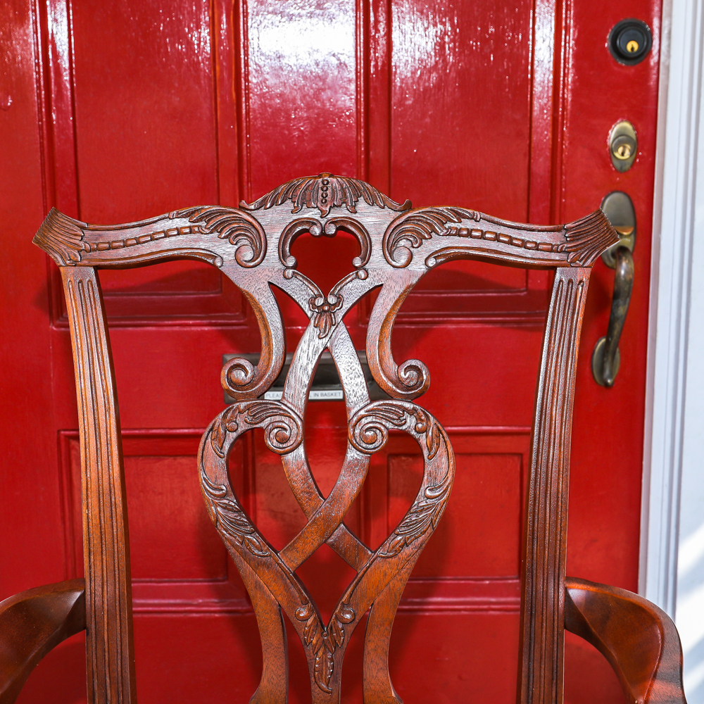 Set of Queen Anne and Chippendale Style Dining Chairs