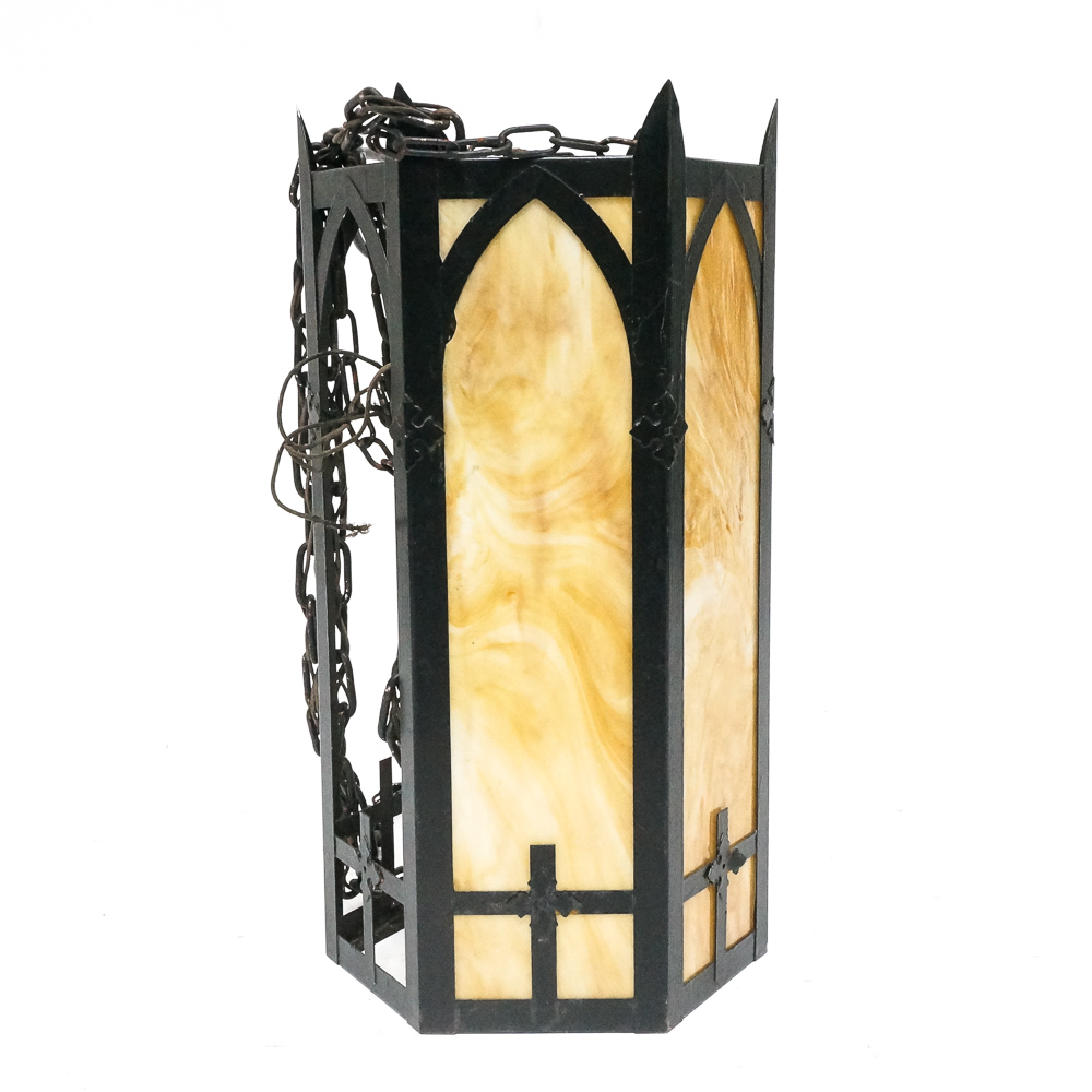 Vintage Gothic Revival Style Electric Lantern