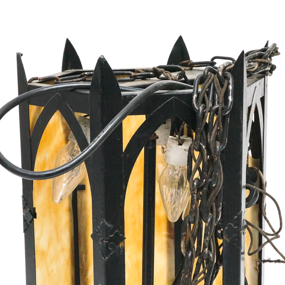 Vintage Gothic Revival Style Electric Lantern