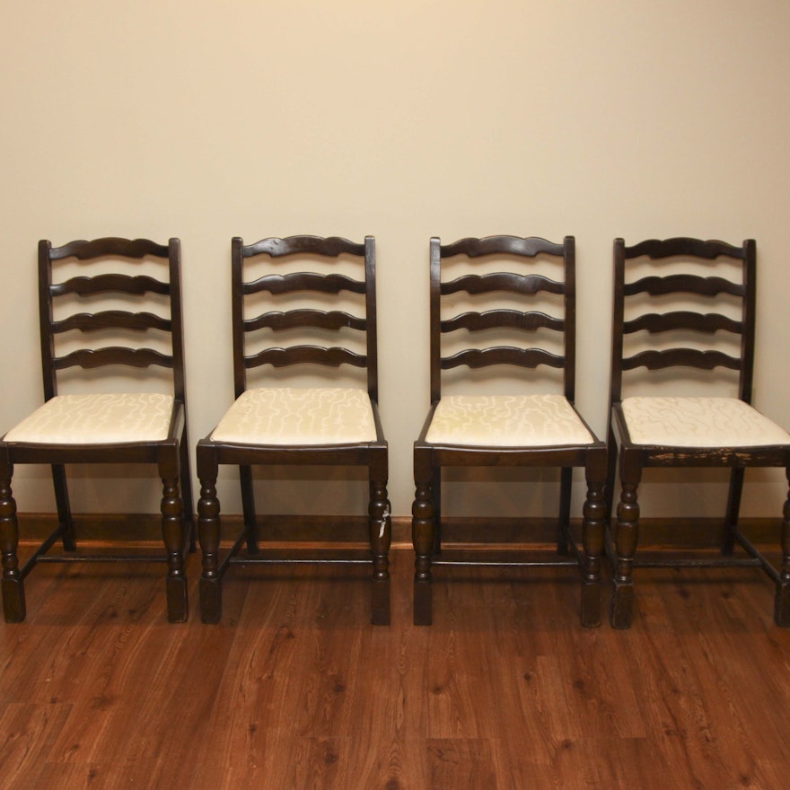 Set of Four Traditional Wooden Dining Chairs