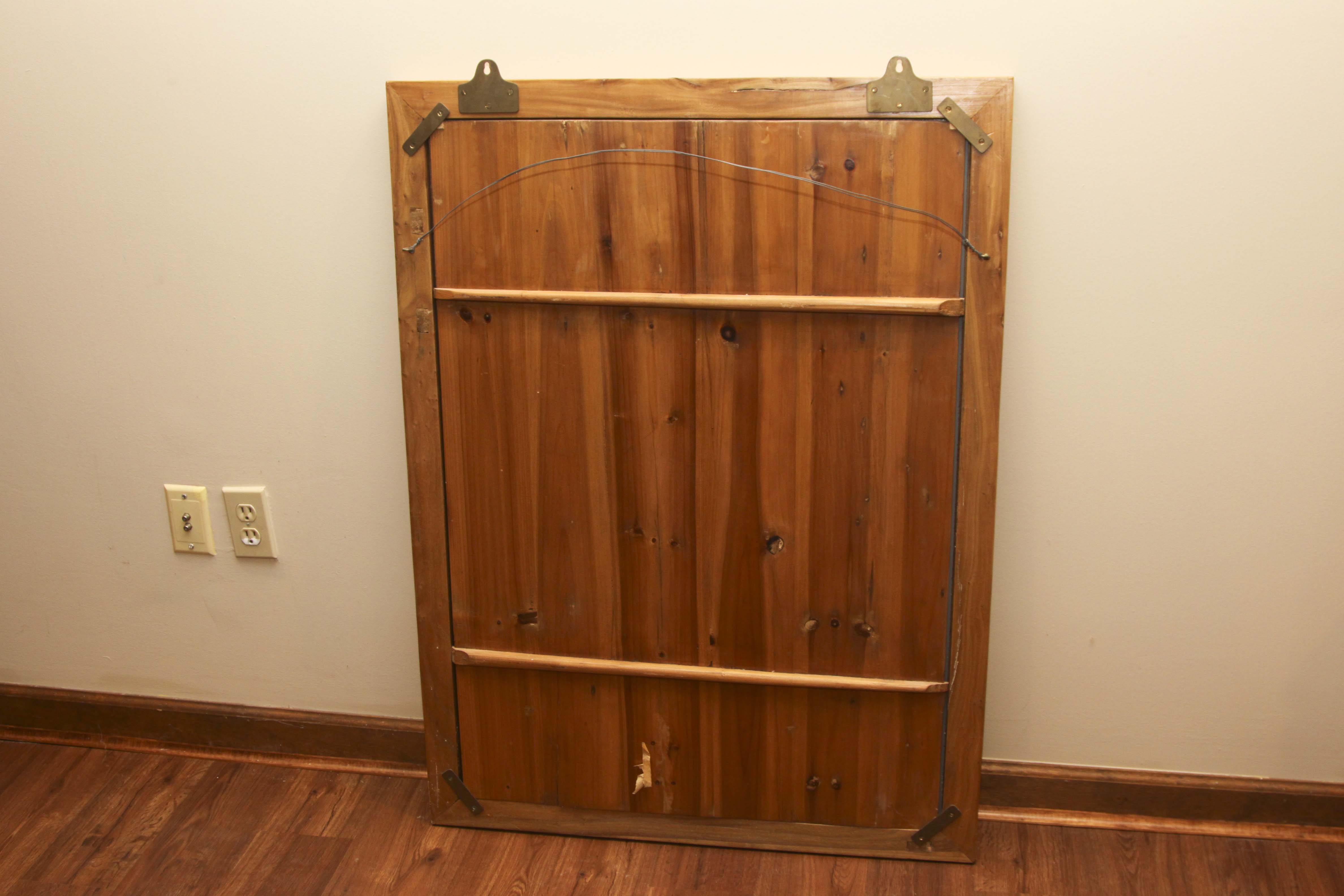 Asian Inspired Camphor Wood Side Tables and Mirror