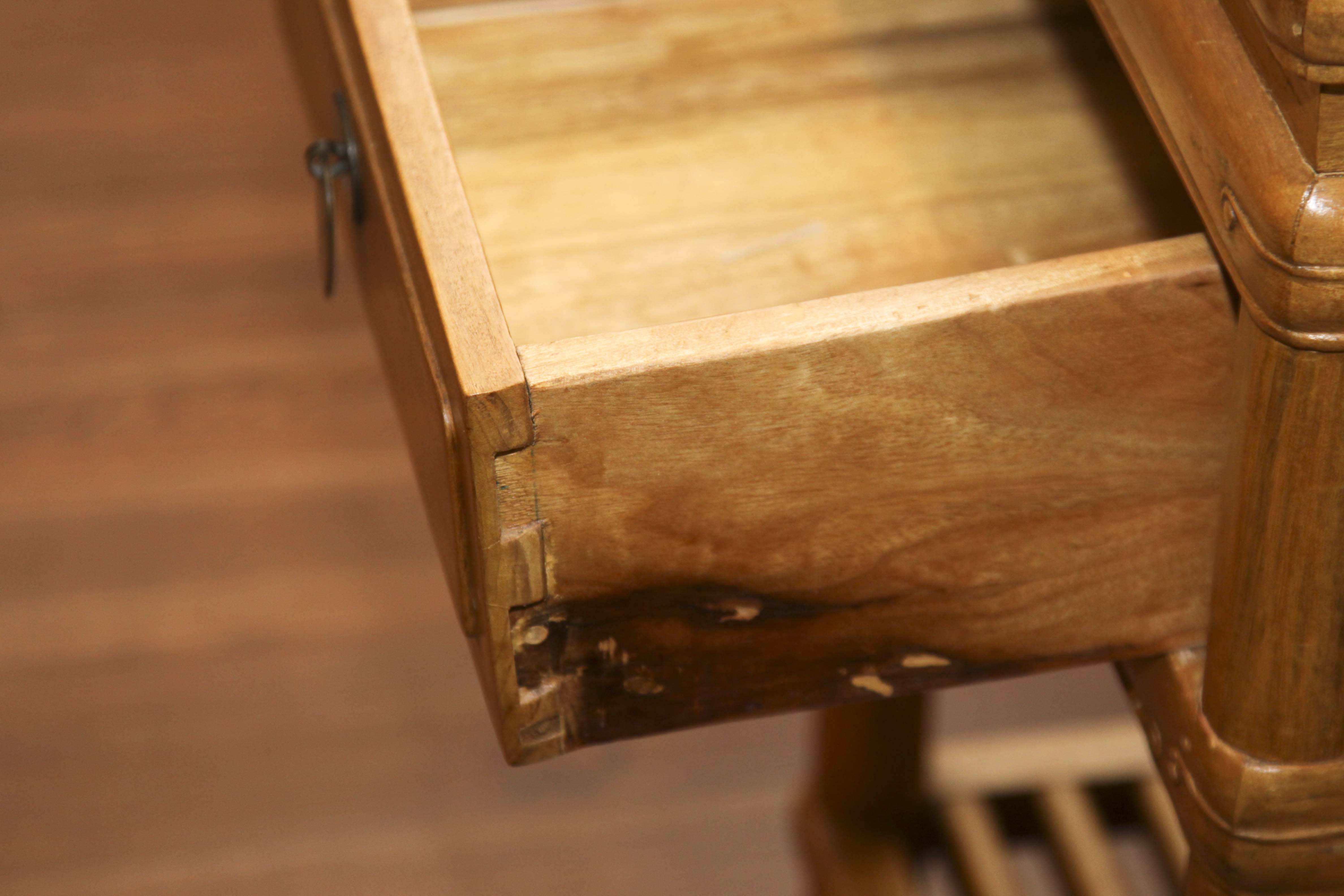 Asian Inspired Camphor Wood Side Tables and Mirror