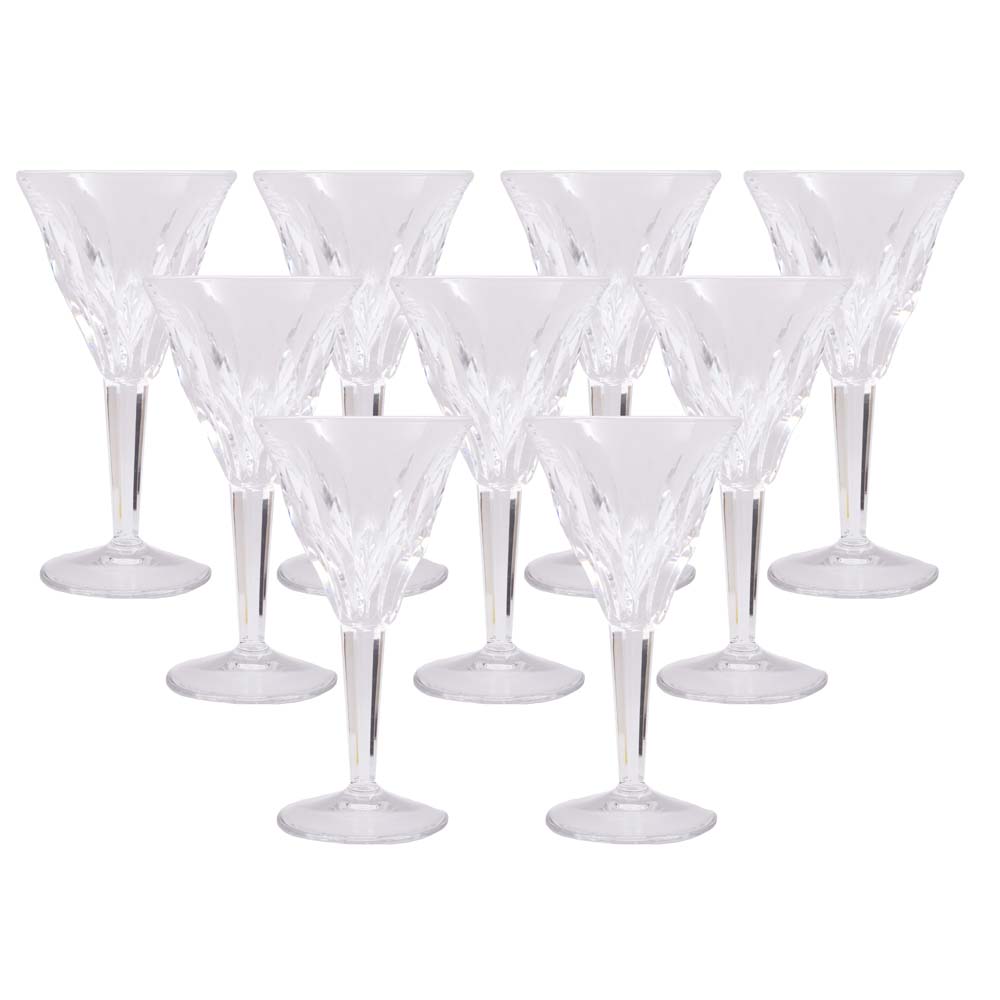 Cut Crystal Red Wine Glasses