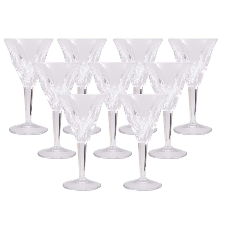 Cut Crystal Red Wine Glasses