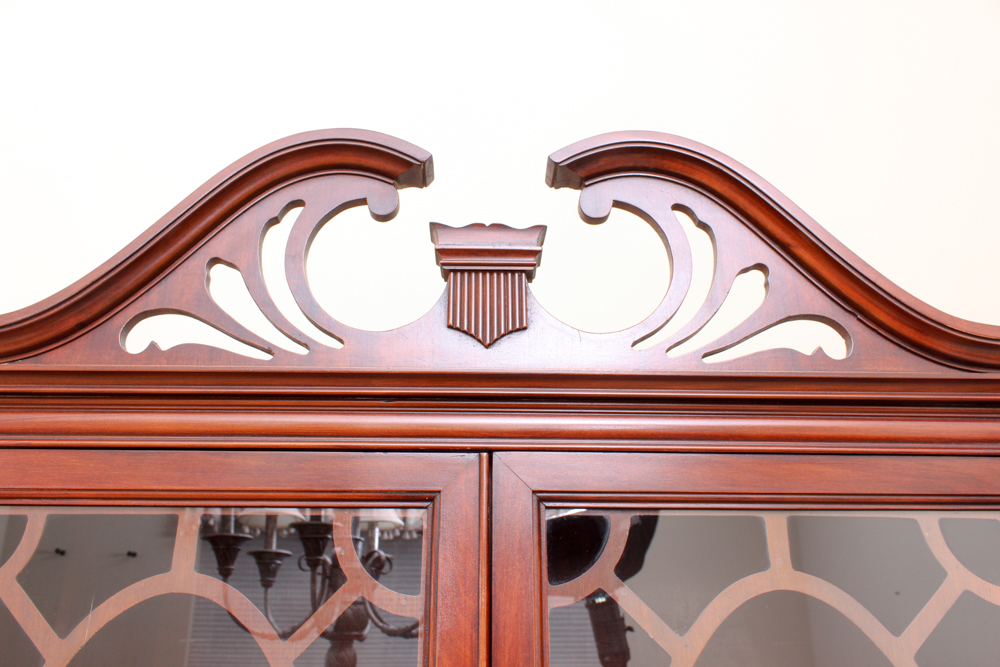 Vintage Sheraton Style China Cabinet by J.B. Van Sciver Company