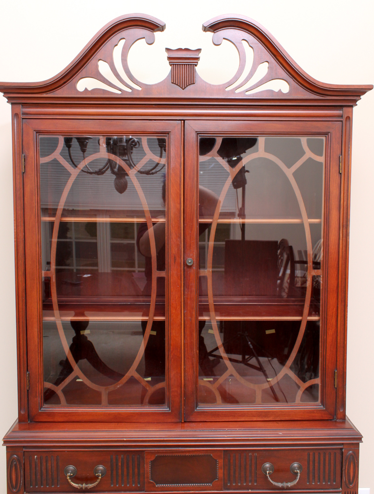 Vintage Sheraton Style China Cabinet by J.B. Van Sciver Company