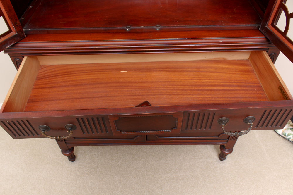 Vintage Sheraton Style China Cabinet by J.B. Van Sciver Company